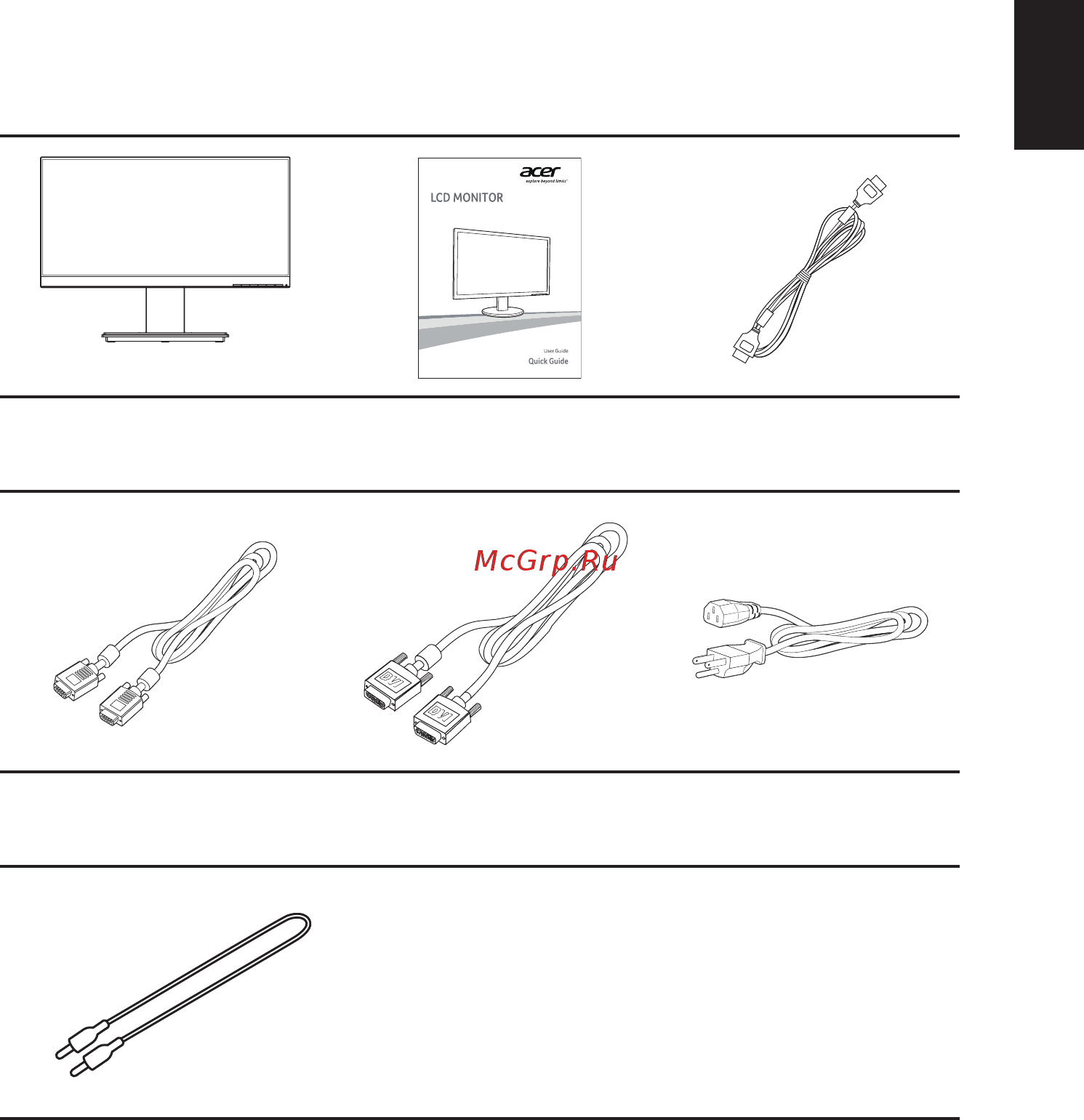 Acer K242HYLABI [13/27] Распаковка