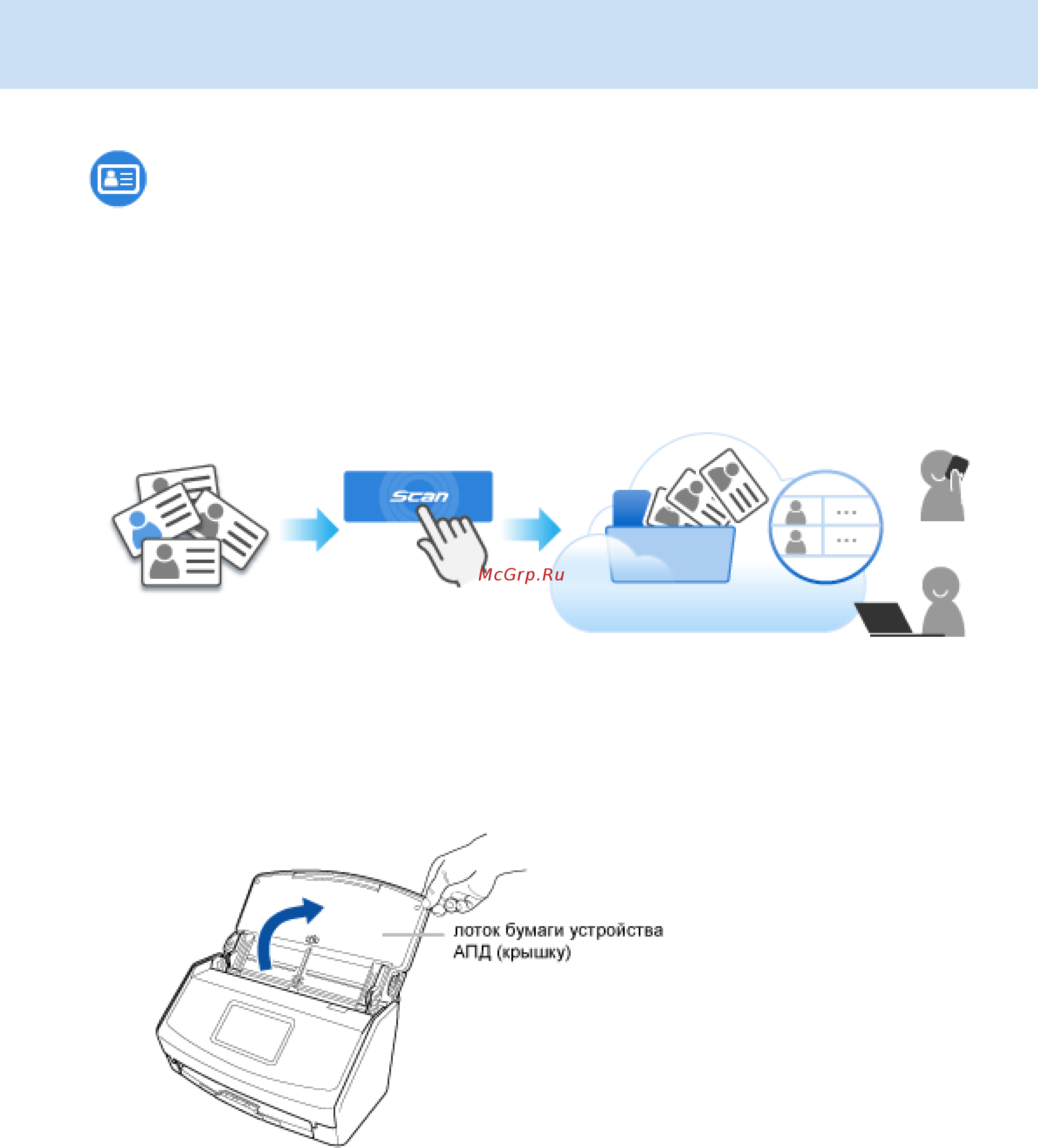 Fujitsu ScanSnap iX1500 [373/638] Управление визитными карточками в облачной службе