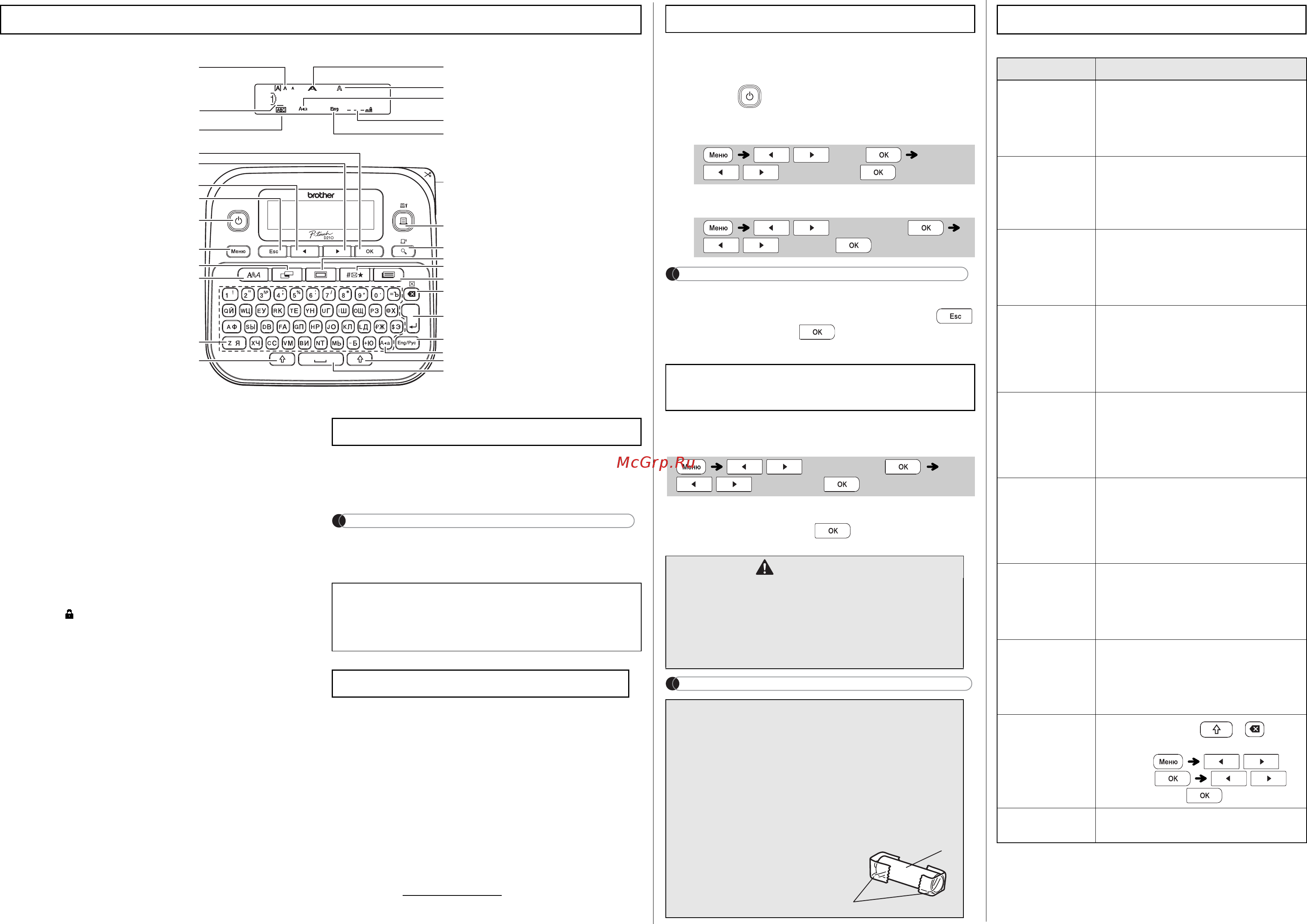 Brother PT-D210VP [2/7] Характеристики