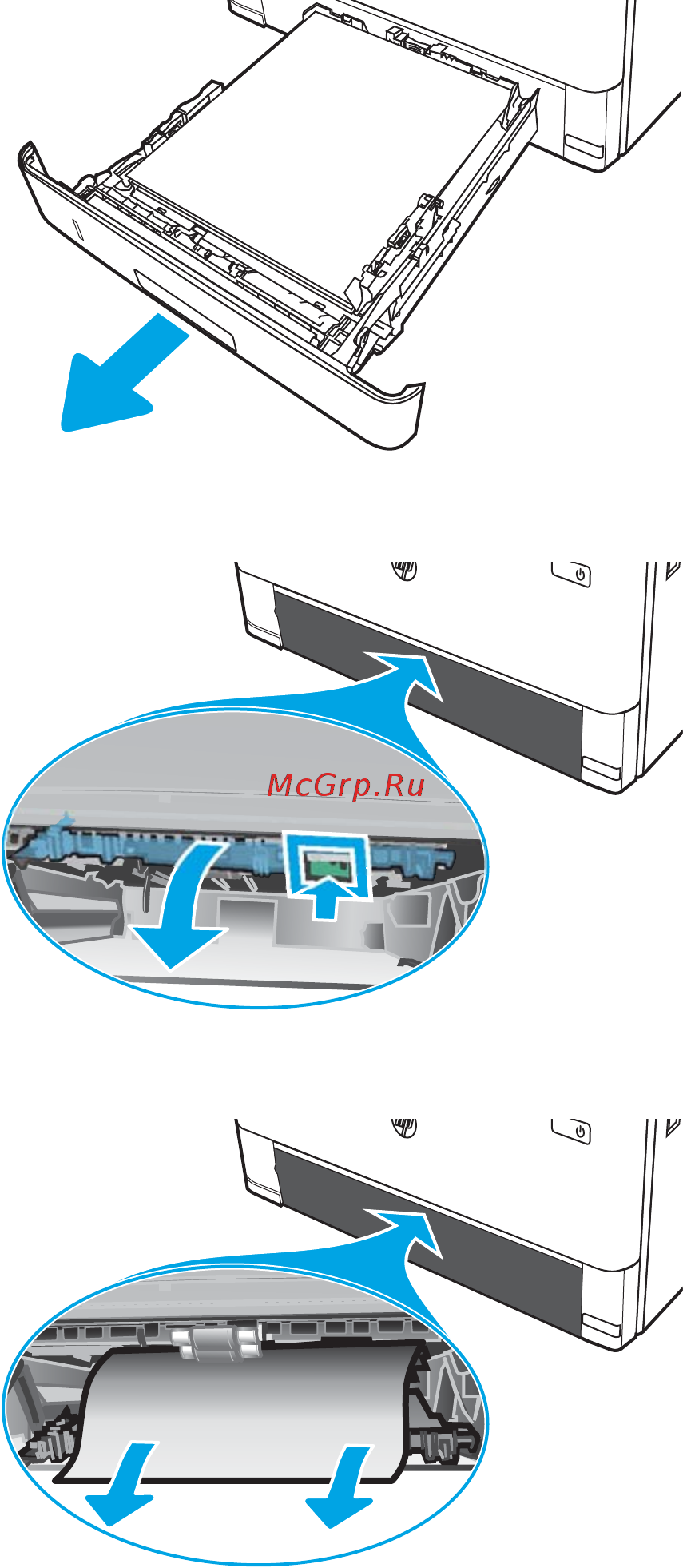 HP LaserJet Pro M428dw (W1A31A) [169/212] Устранение замятия в дуплексере