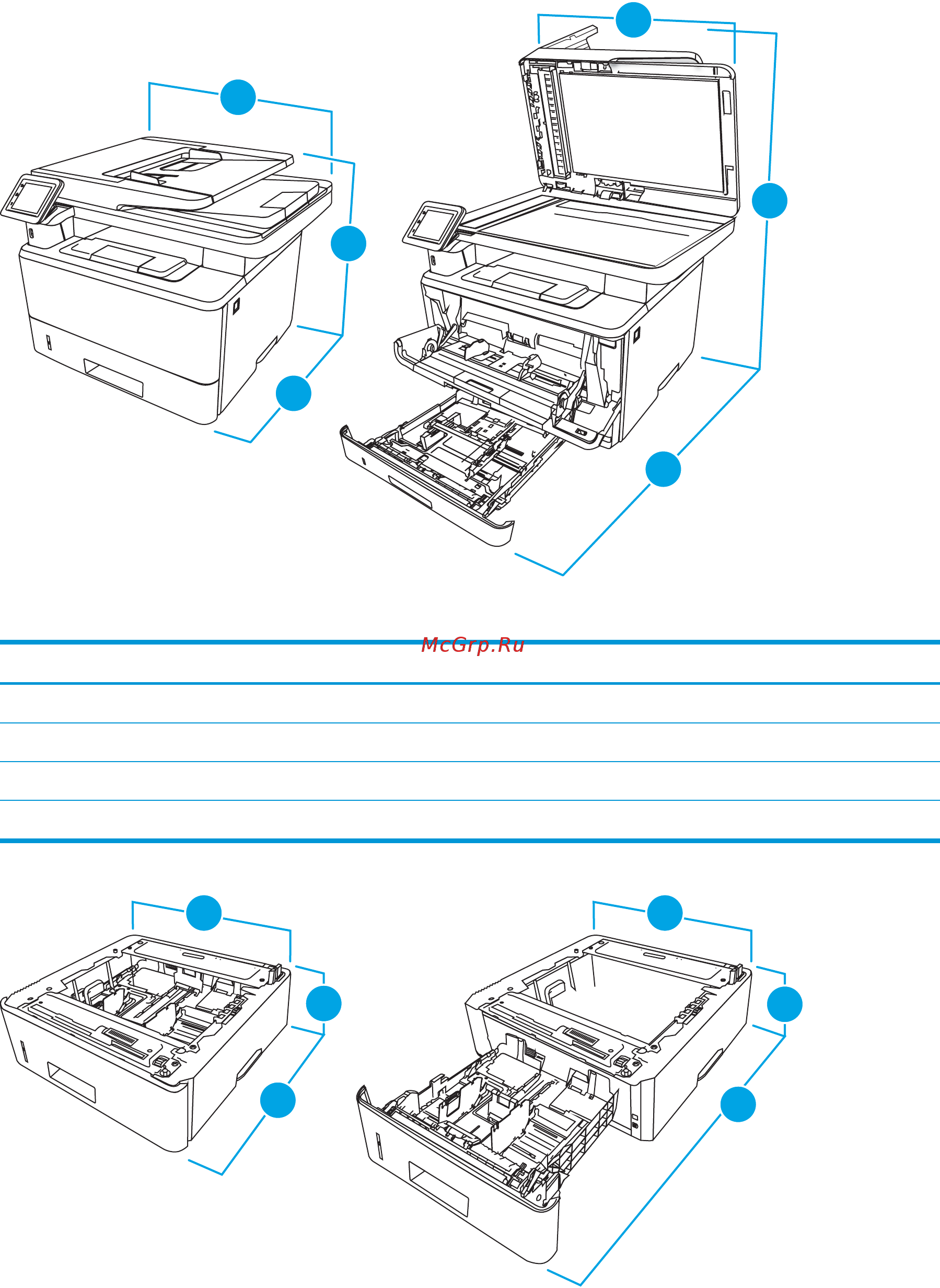 HP LaserJet Pro M428dw (W1A28A) [25/212] Таблица 1 5 размеры моделей m428 и m429