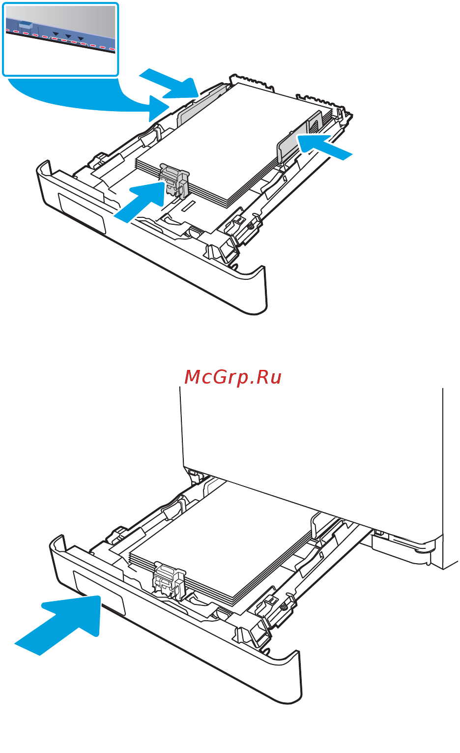 HP Color LaserJet Pro M479FDN [36/204] Ориентация бумаги в лотке 2