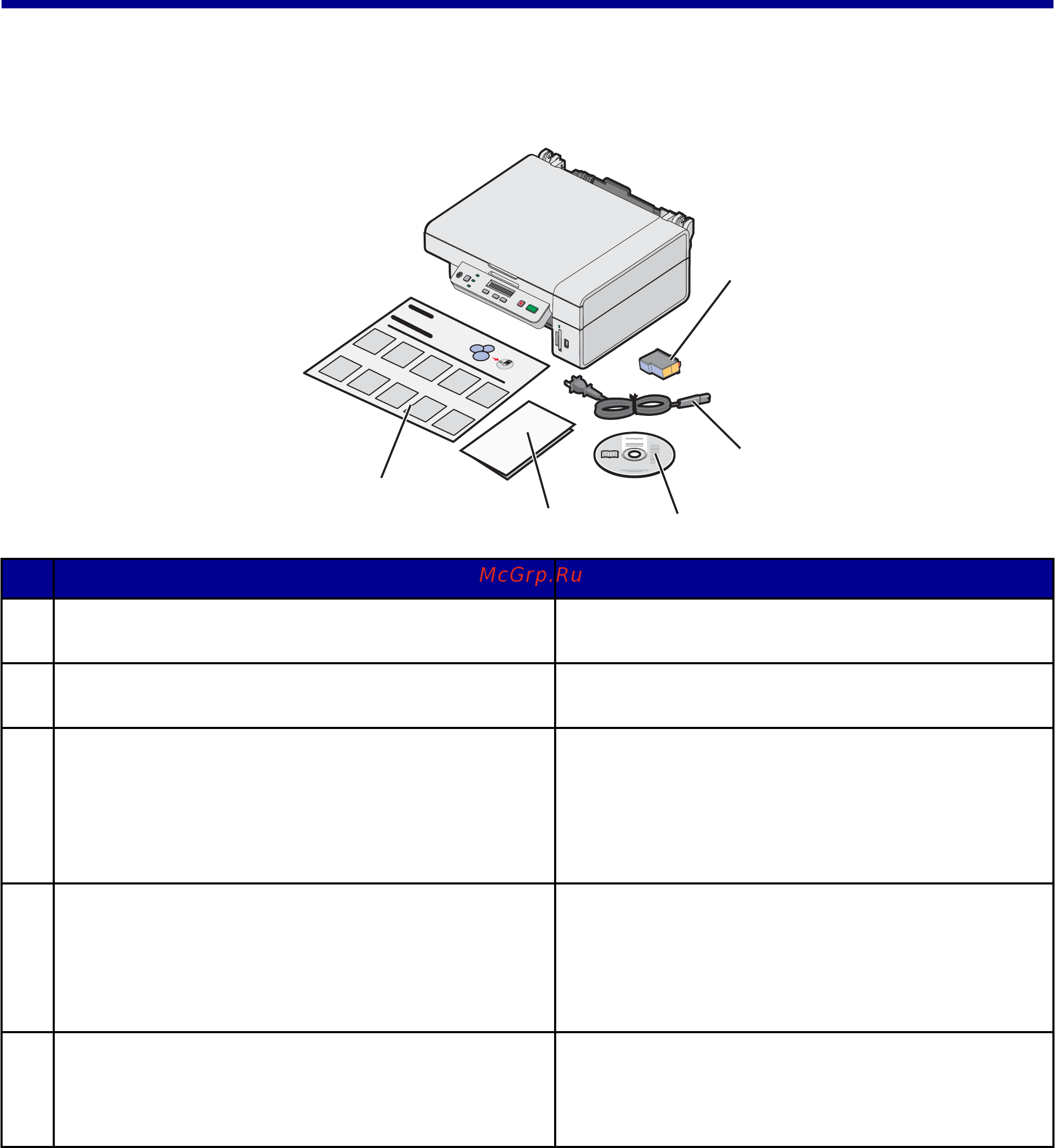 Lexmark X3470 [14/91] Проверка комплекта поставки
