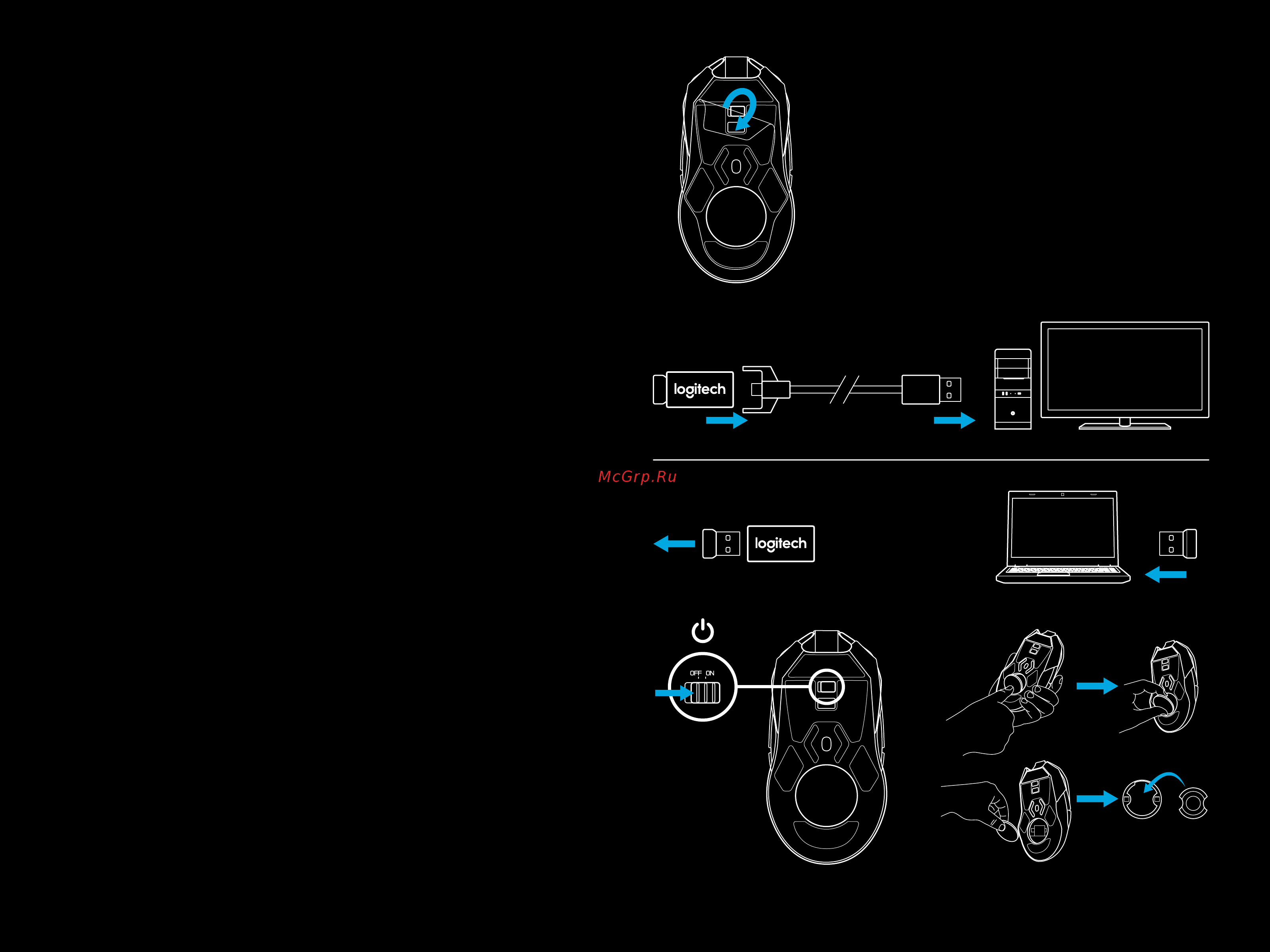 Logitech G903 Lightspeed Wireless Hero (910-005672) [3/9] Инструкции по настройке