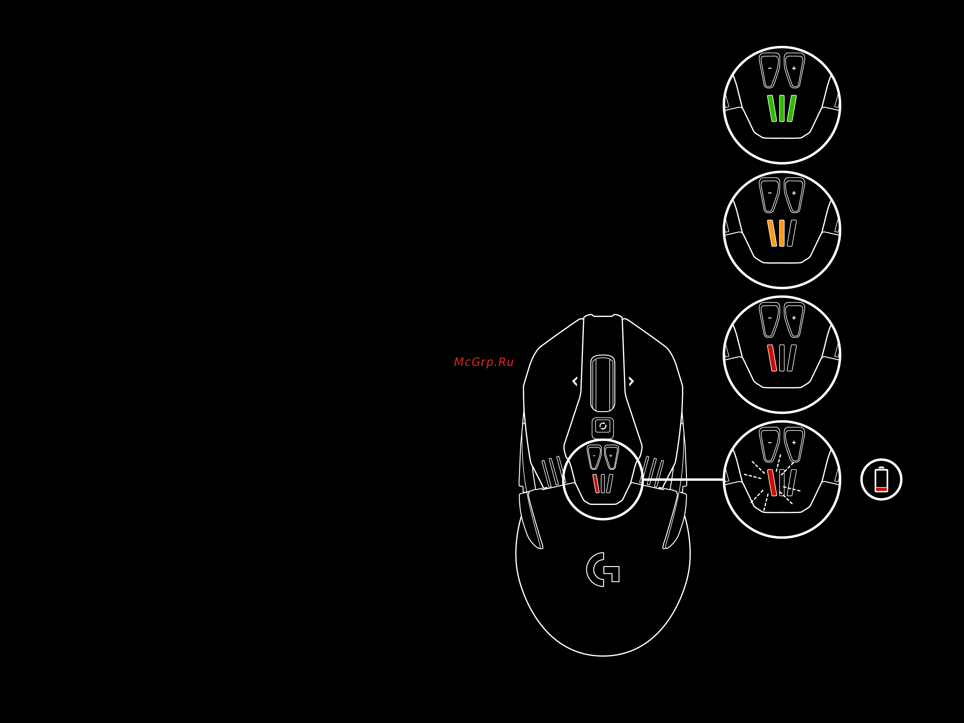 Logitech G903 Lightspeed Wireless Hero (910-005672) [7/9] Время работы батареи