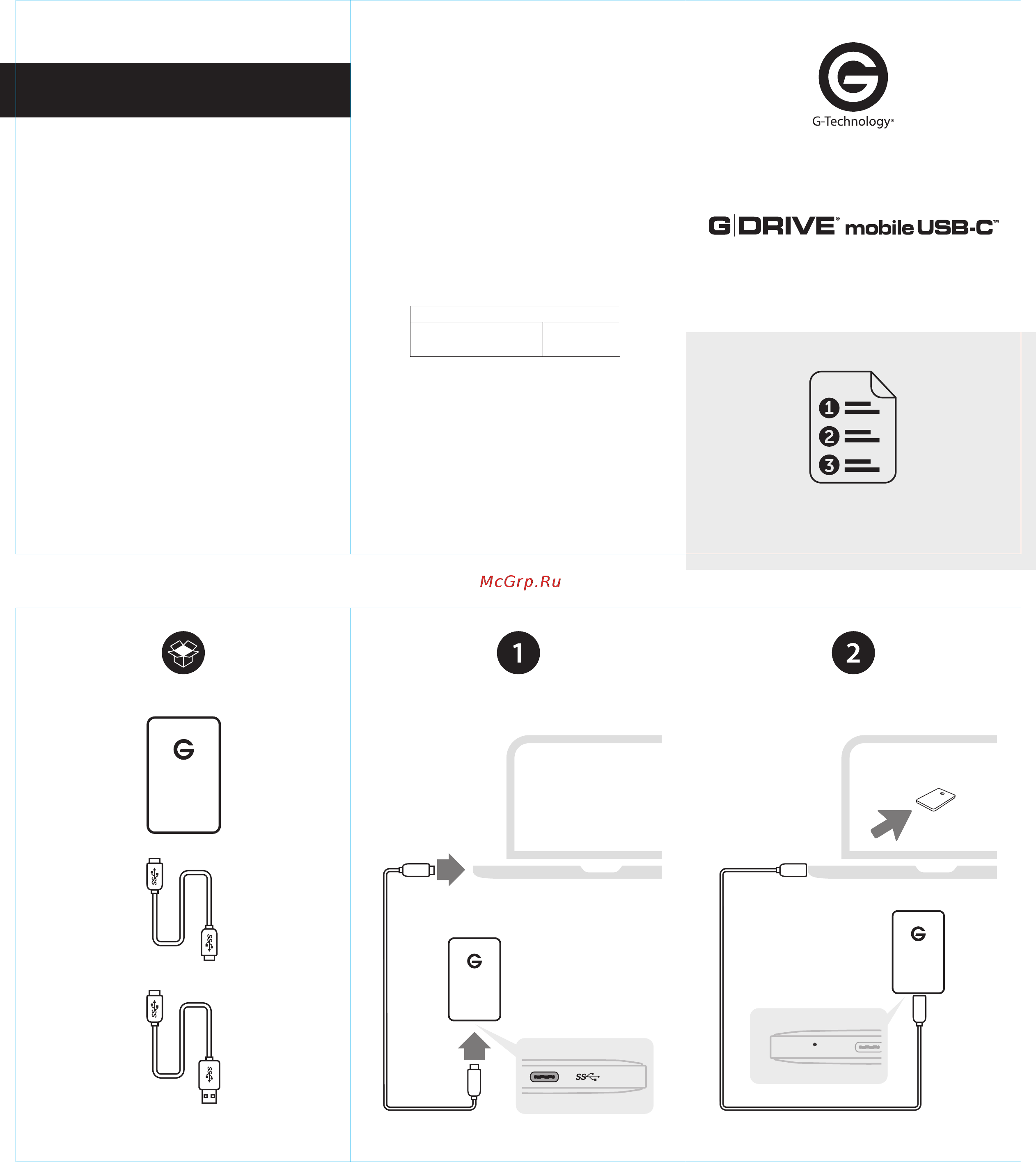 G-Technology 2TB G-Drive Mobile (0G10340) Руководство по эксплуатации онлайн
