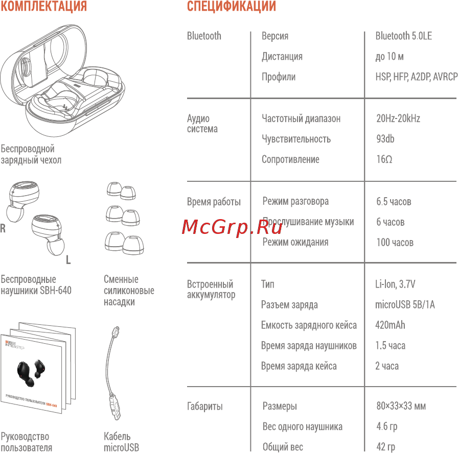 Interstep SBH-640 Black [2/9] Спецификации