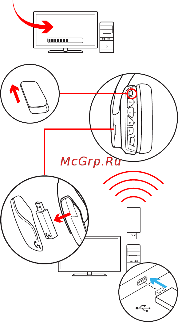 Logitech G935 (981-000744) [58/451] Impostazione per pc modalità pc