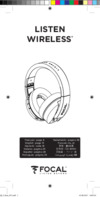 Focal Listen Wireless Black Руководство по эксплуатации