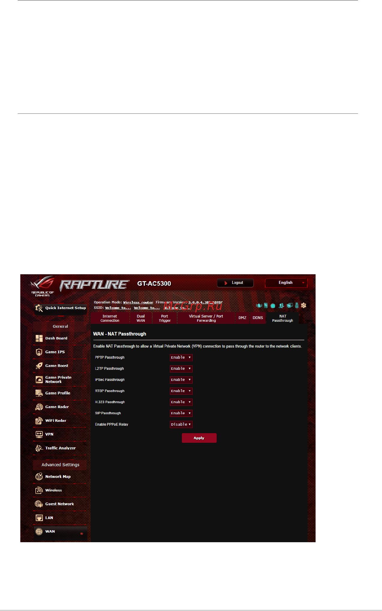Asus GT-AC5300 (90IG03S1-BN2G00) [81/152] Nat passthrough