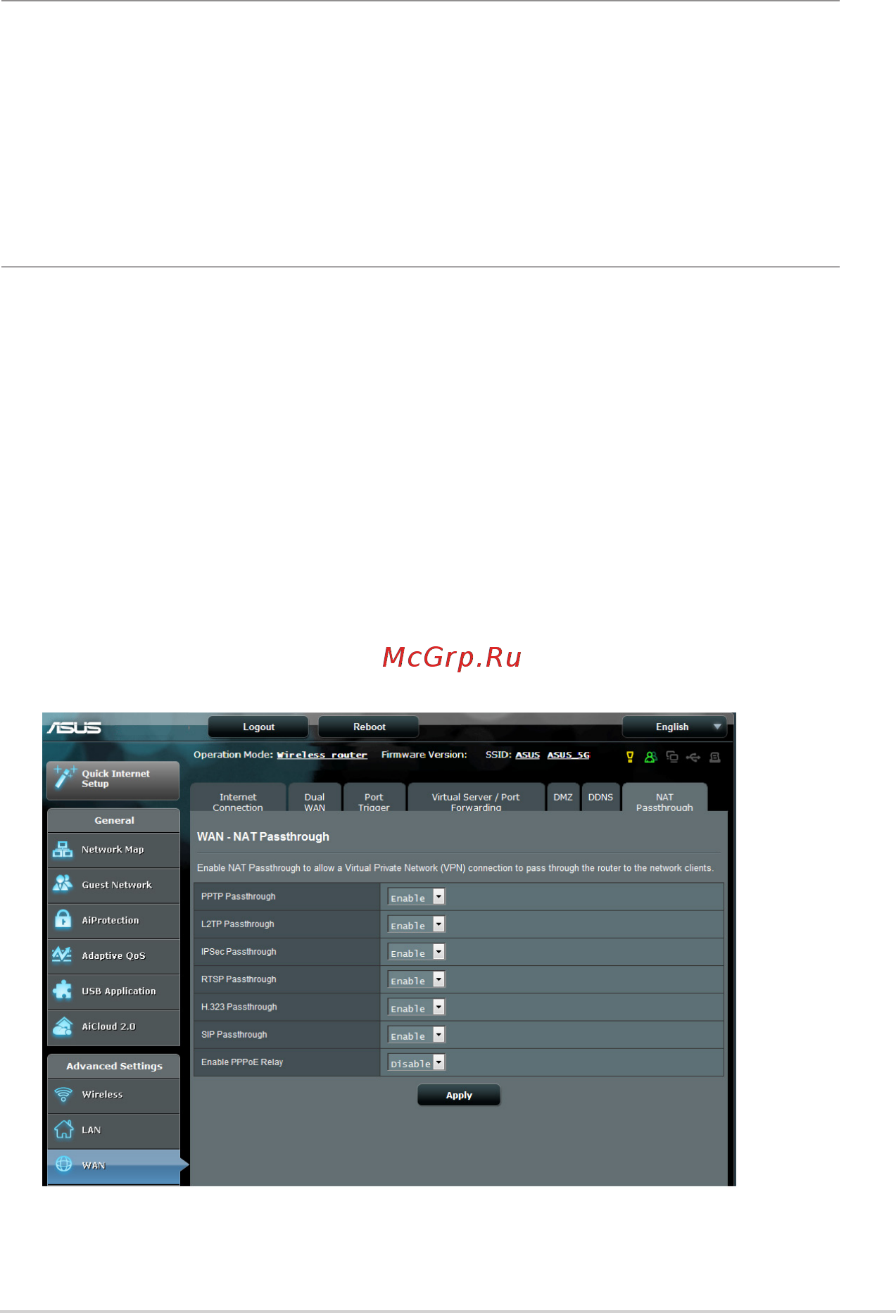Asus RT-AC88U (90IG01Z0-BM3100) [81/135] Nat passthrough