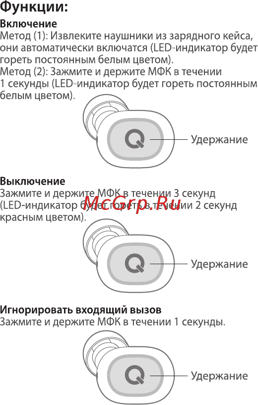 QUB QTWE1 Black [5/12] Функции