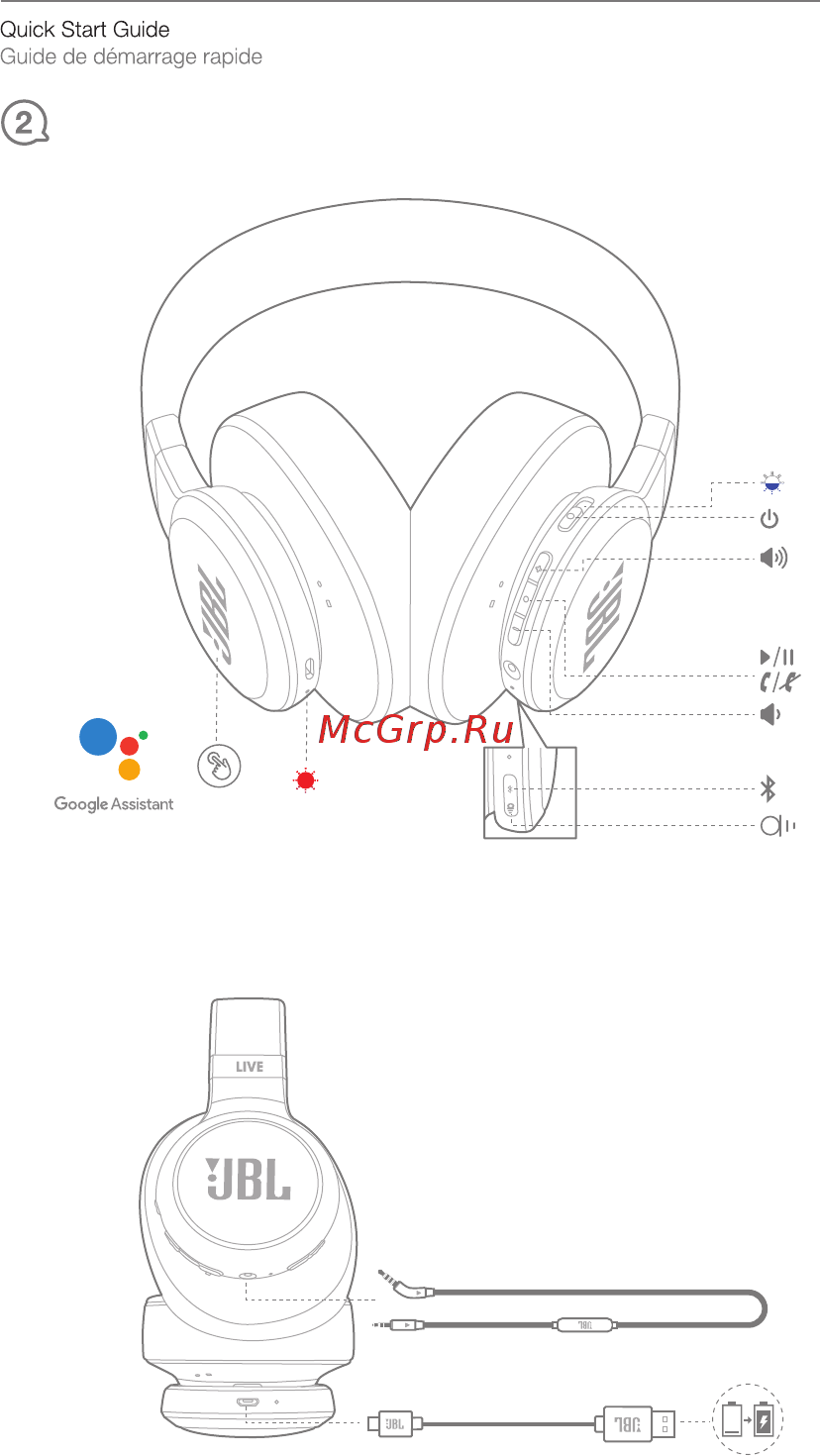 JBL Live 500BT Black Руководство по эксплуатации онлайн [3/32] 435943