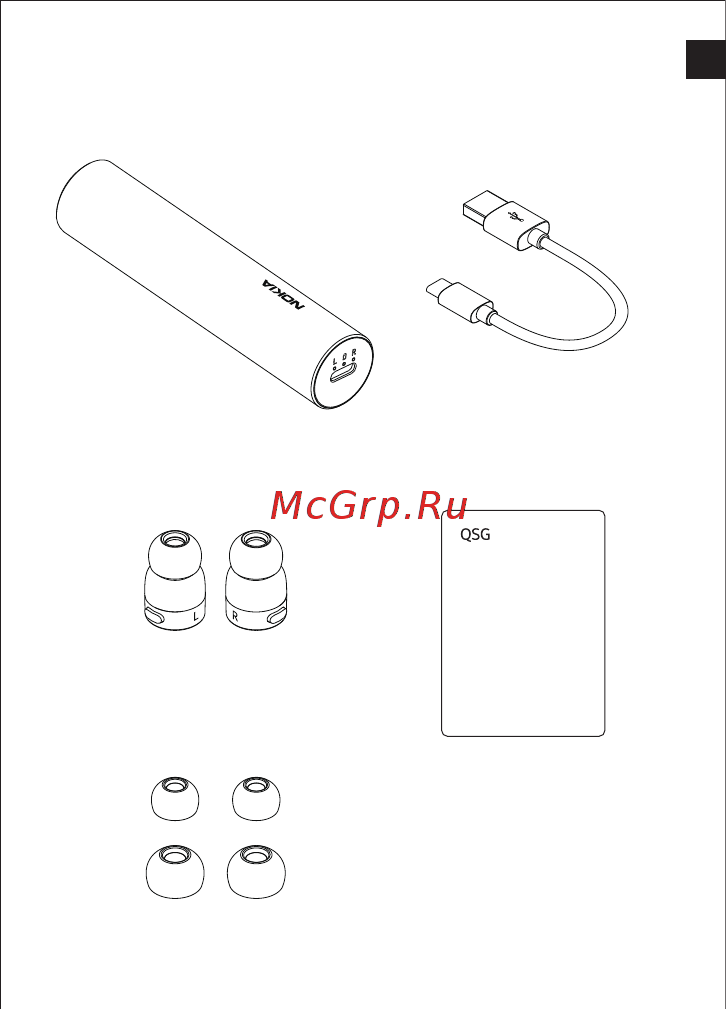 Nokia True Wireless Earbuds V2 BH-705 (8P00000049) [2/15] Краткое руководство