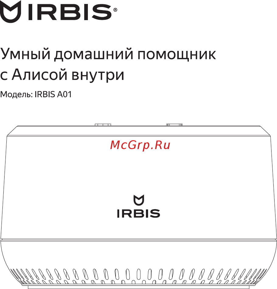 Irbis Умный домашний помощник с Алисой (A01) Black Руководство по эксплуатации онлайн