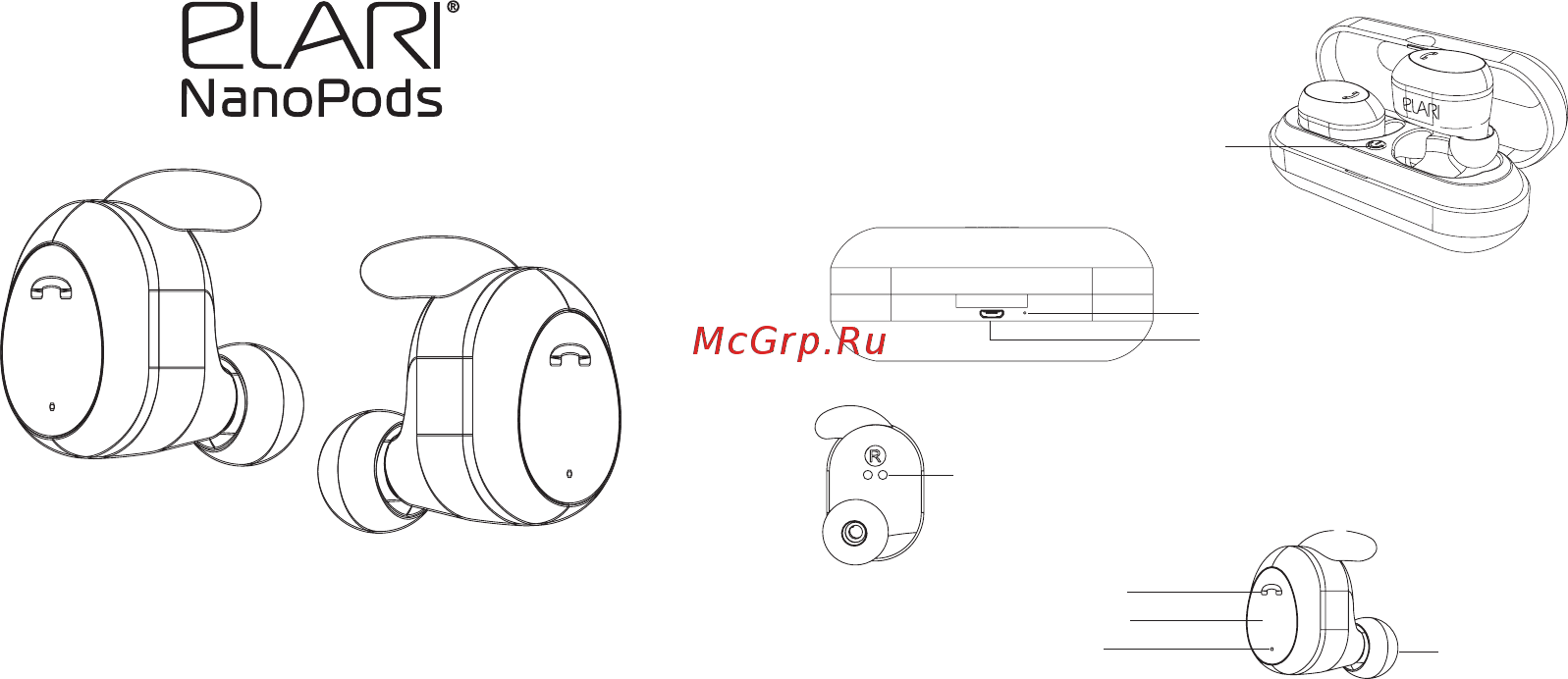 Elari NanoPods Sport White (NPS-2S) [12/44] Benutzerhandbuch