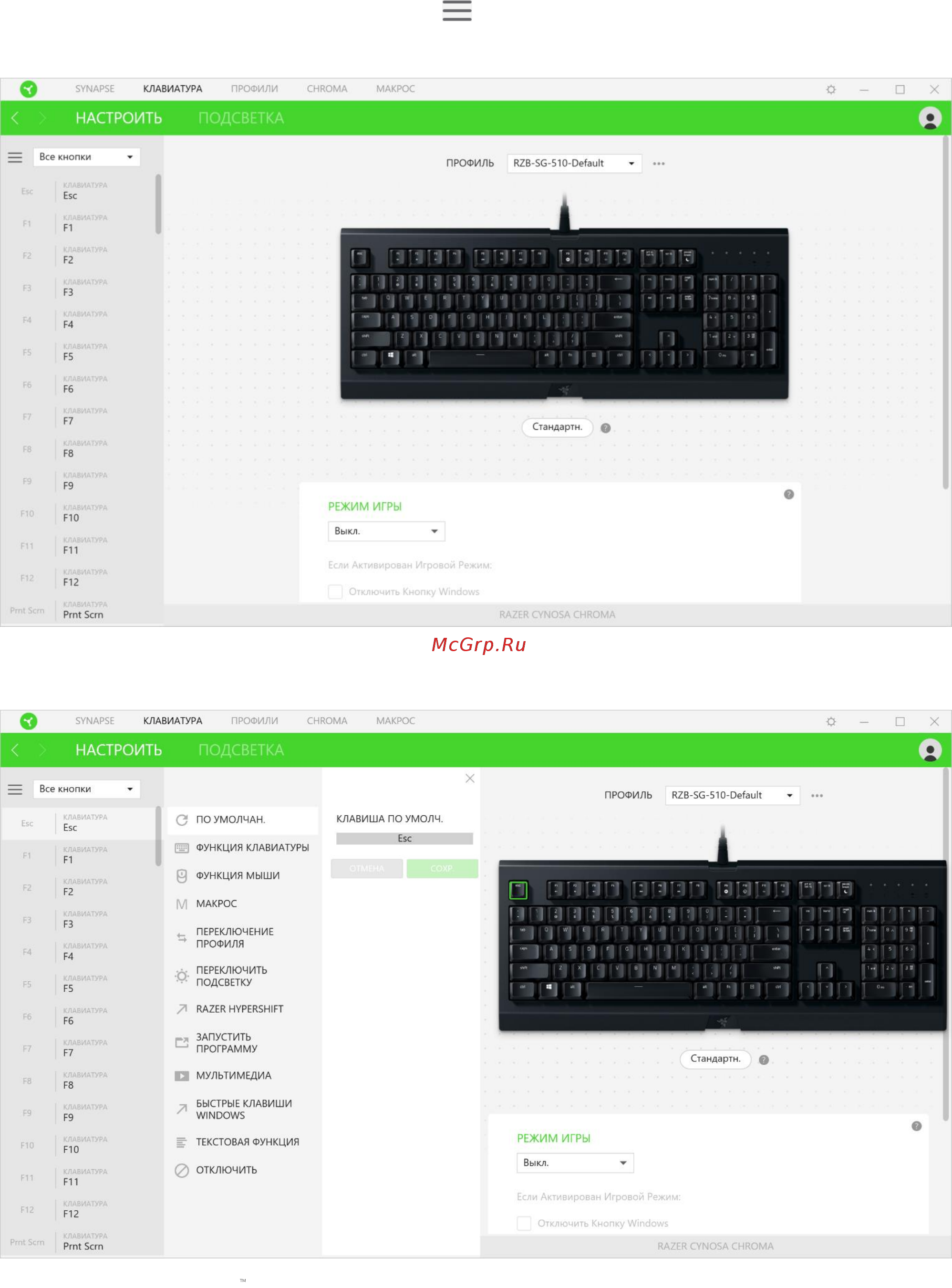 Razer Cynosa Chroma (RZ03-02260800-R3R1) Руководство по эксплуатации онлайн [14/36] 436368