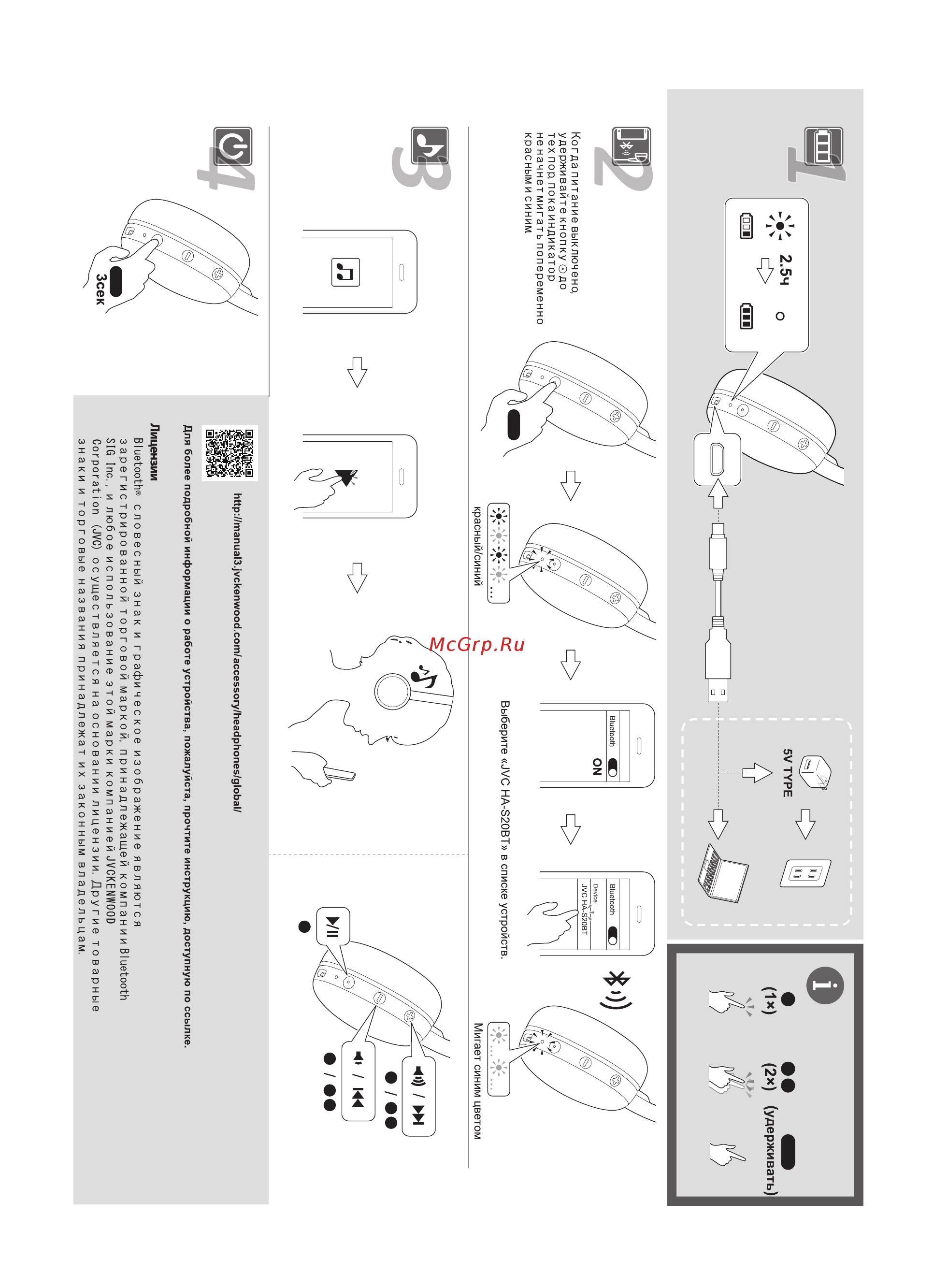 JVC Flats Wireless Blue (HA-S20BT-A-E) Руководство по эксплуатации онлайн [2/2] 436639