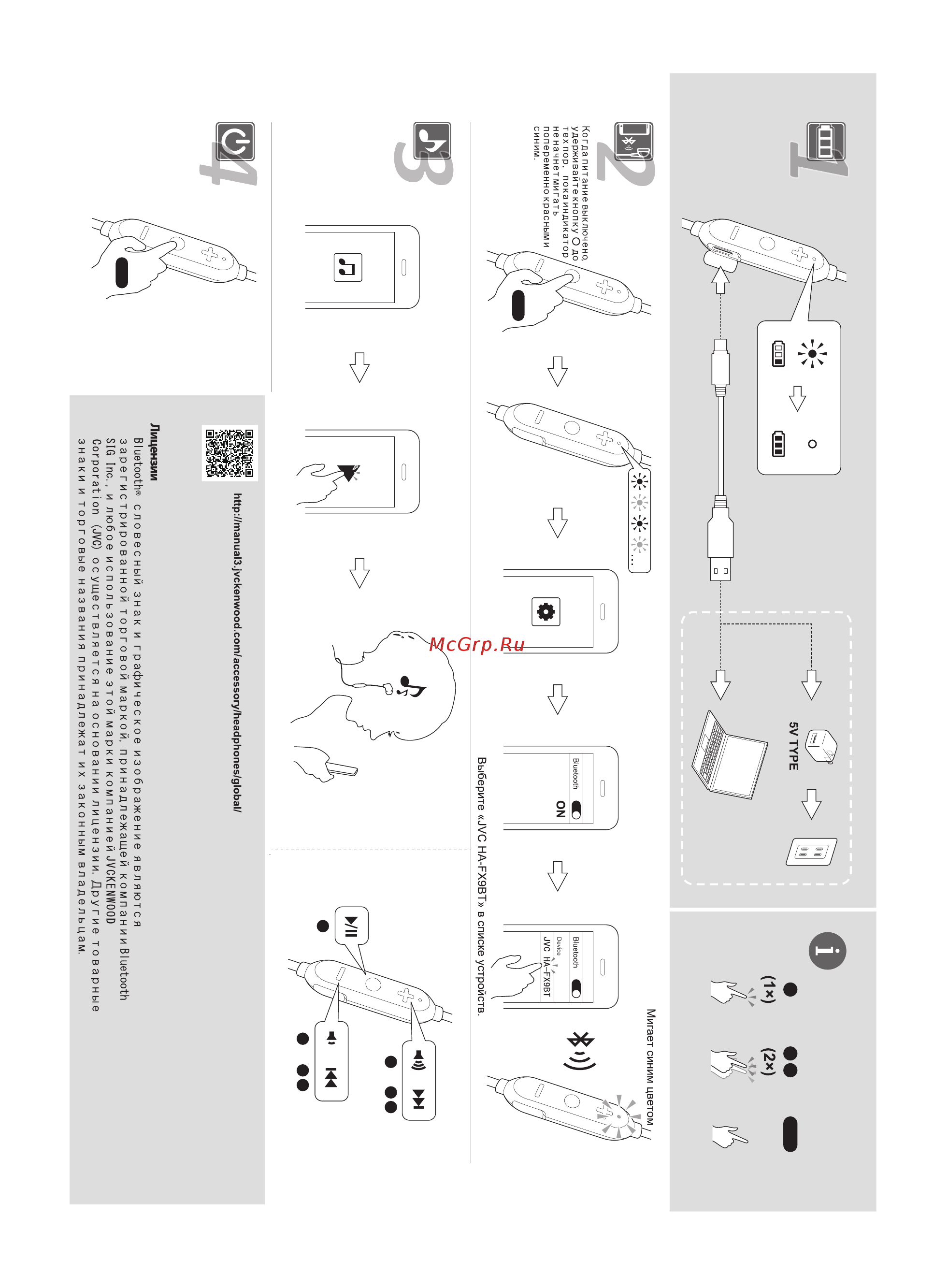 JVC Gumy Wireless White (HA-FX9BT-W) Руководство по эксплуатации онлайн [2/2] 436640