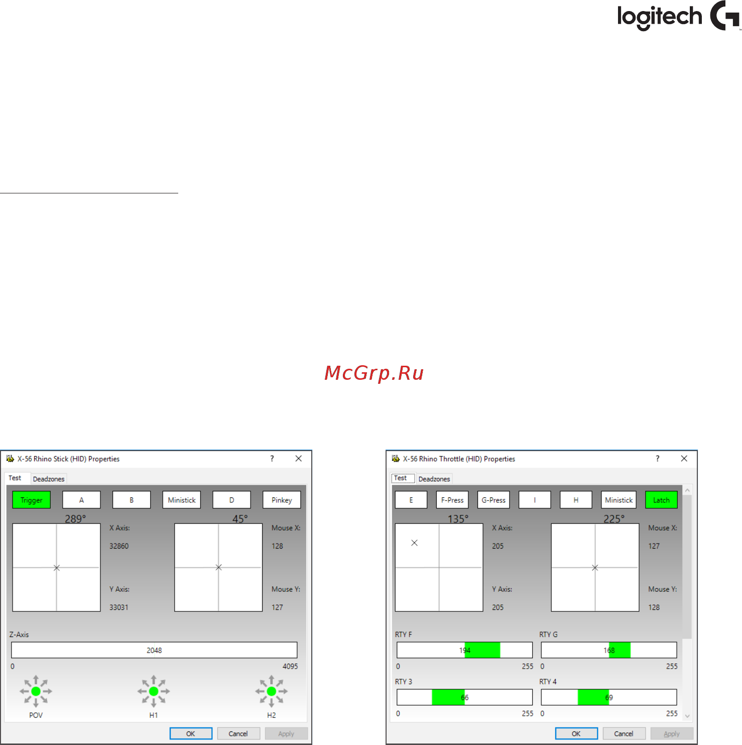 Logitech X56 HOTAS (945-000059) [6/563] Controller settings