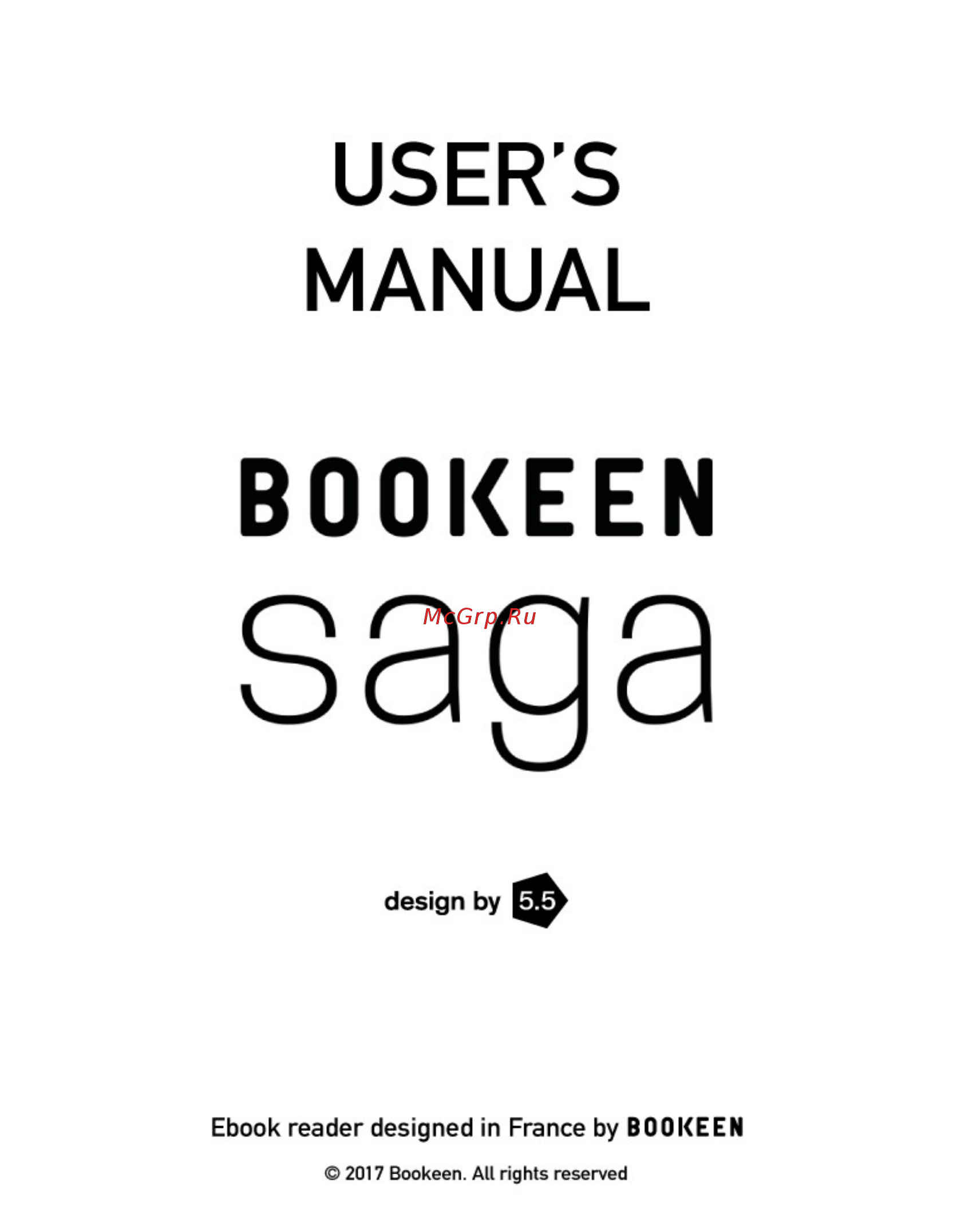Bookeen Saga Red (CYBSB2F-BX) Руководство по эксплуатации онлайн