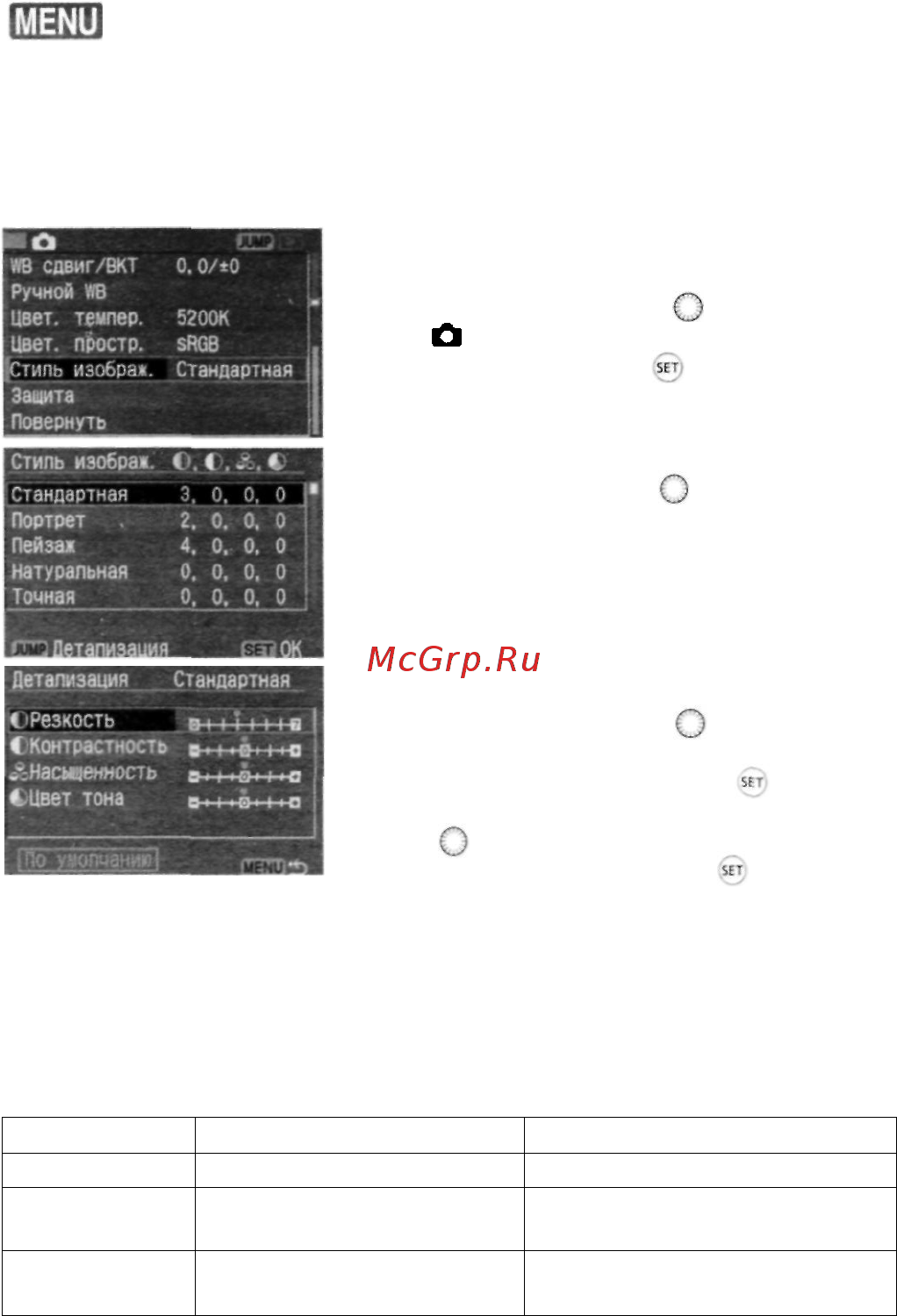 Canon EOS 5D Body [55/180] Настройка пользовательского стиля изображения