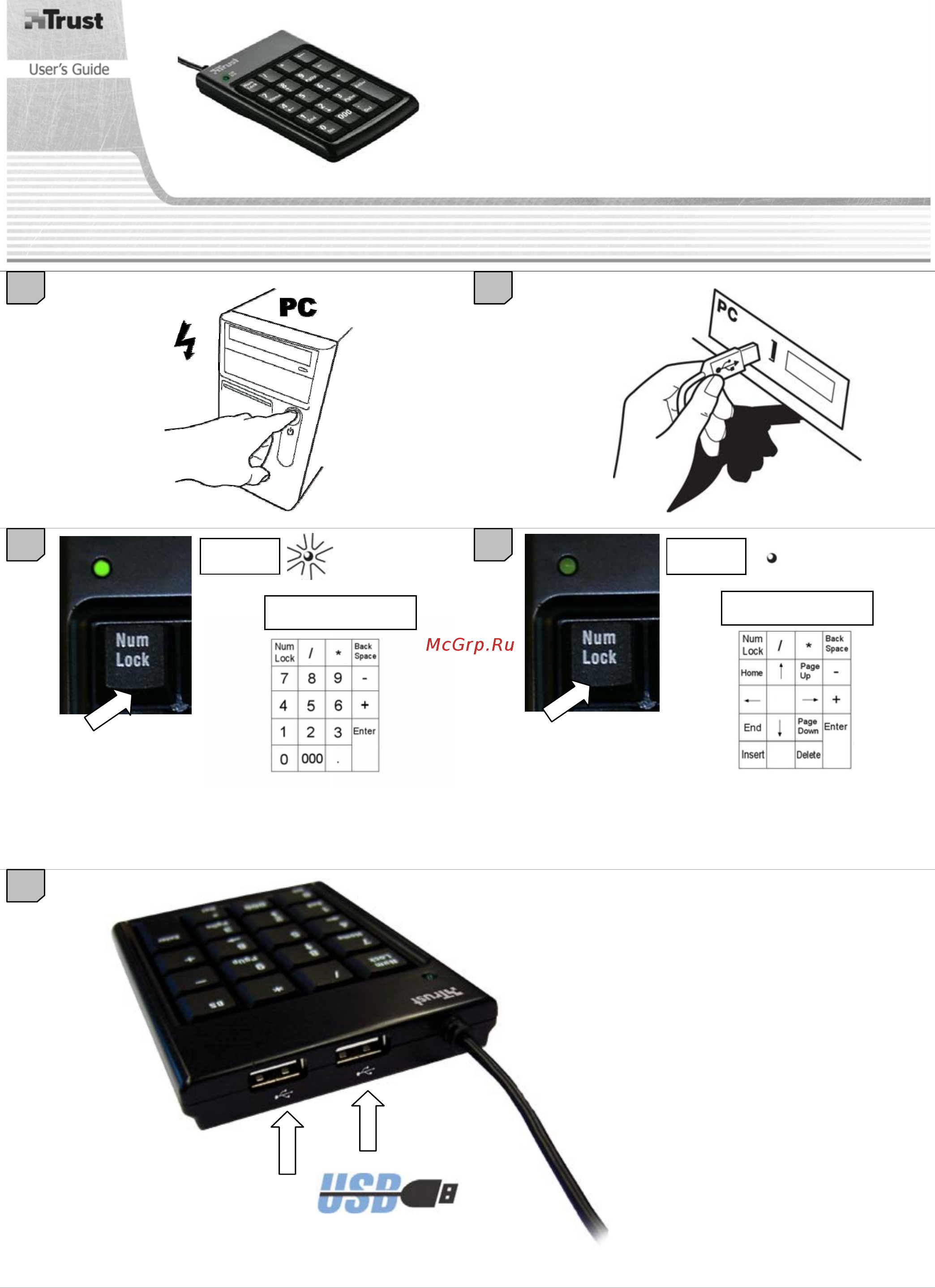 Trust KP-1200p [2/2] Kp 1200p numeric keypad usb hub