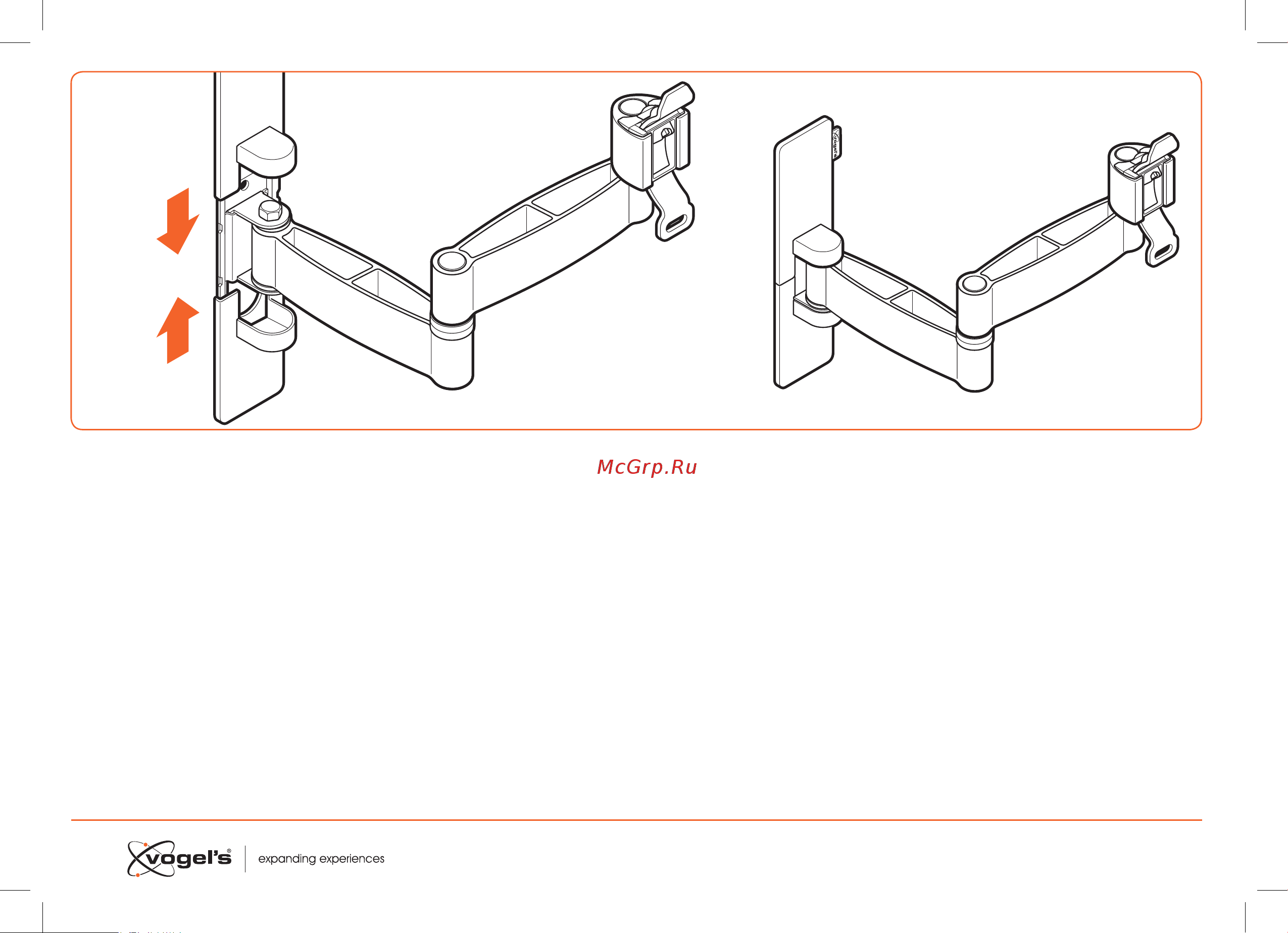 Vogels W53060 [12/20] Slide the covers q back onto the wall mount a