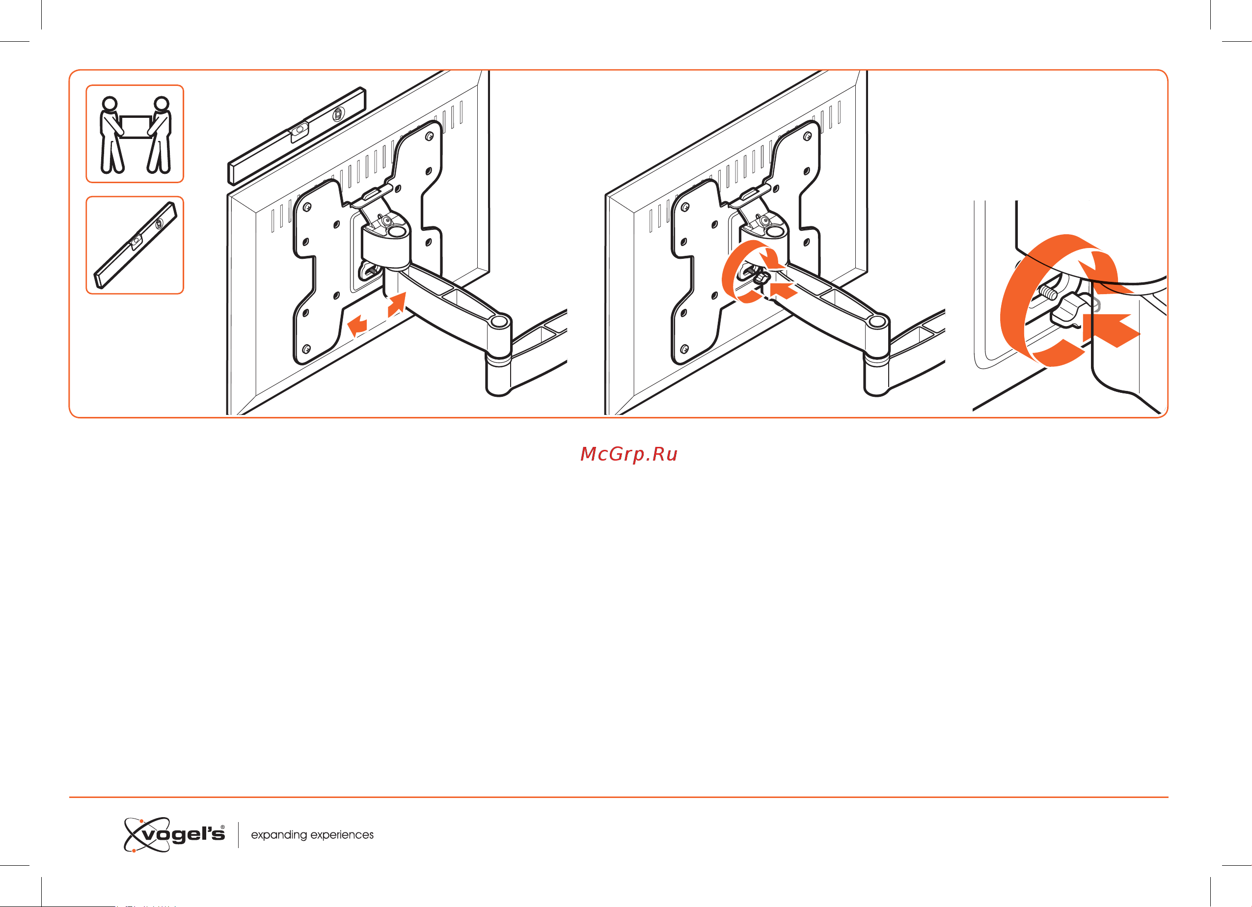 Vogels W53060 [14/20] Position the tv level