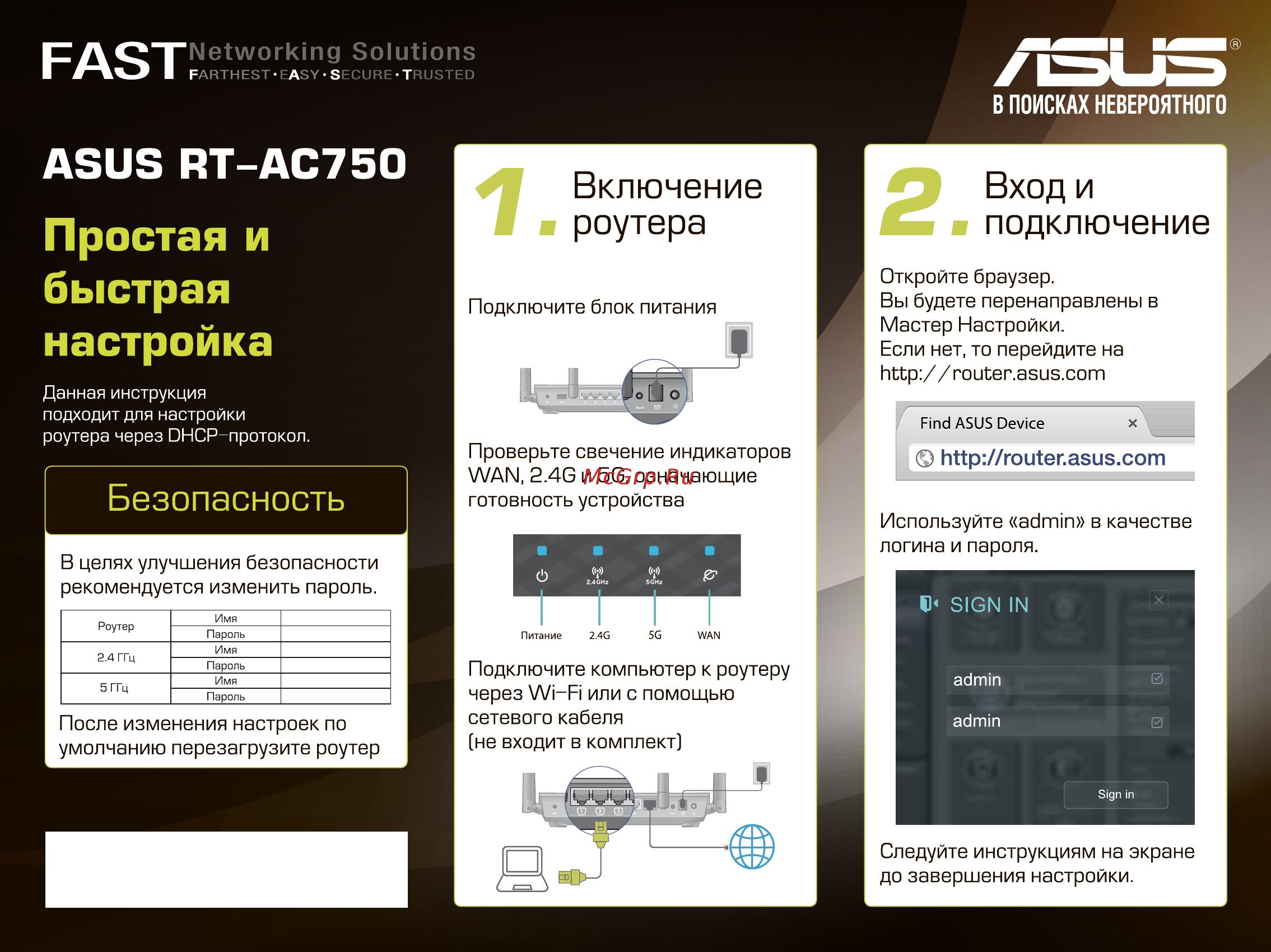 Asus RT-AC750 [2/2] Включение роутера