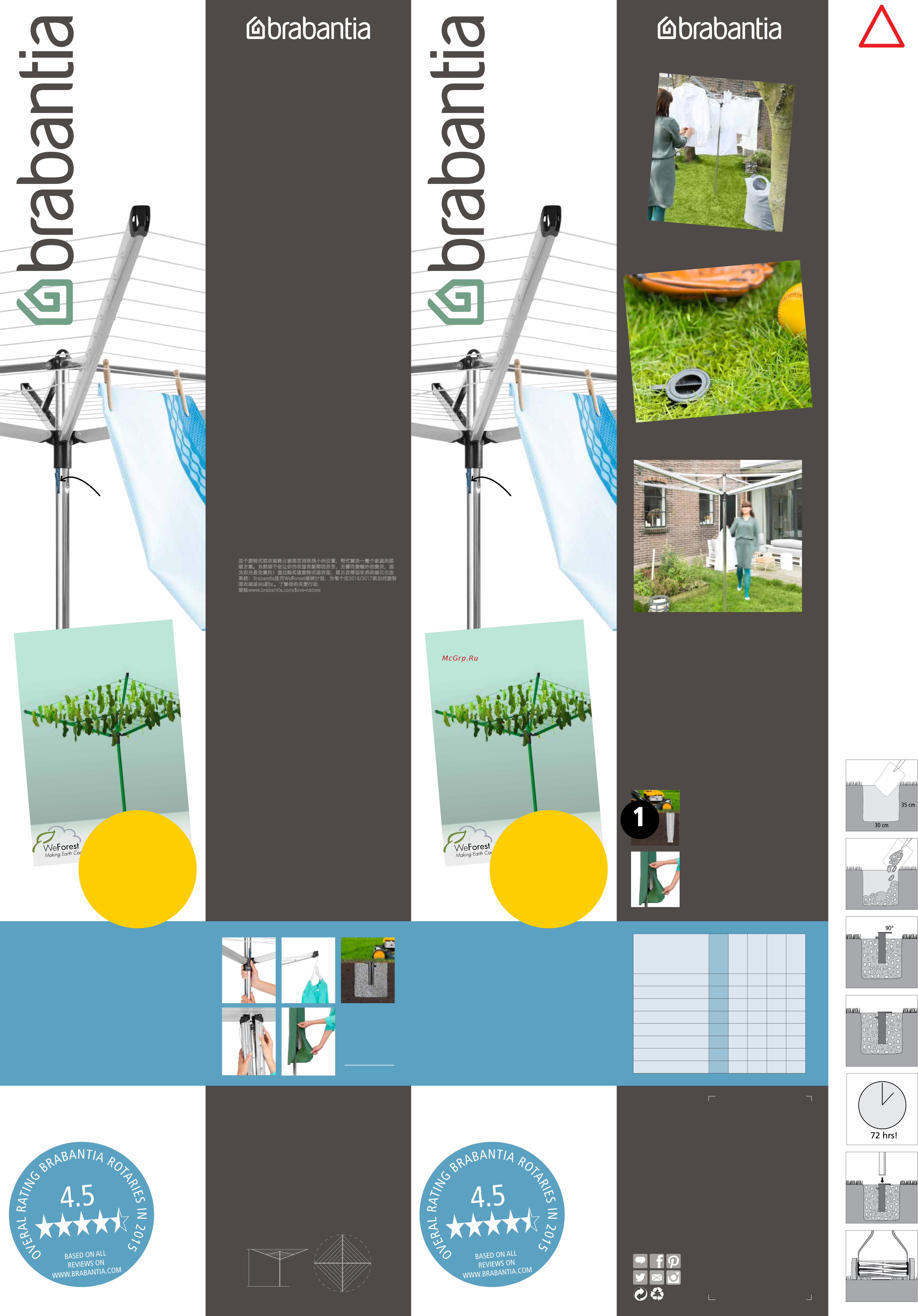 Brabantia уличная Essential 310683 50м Руководство по эксплуатации онлайн