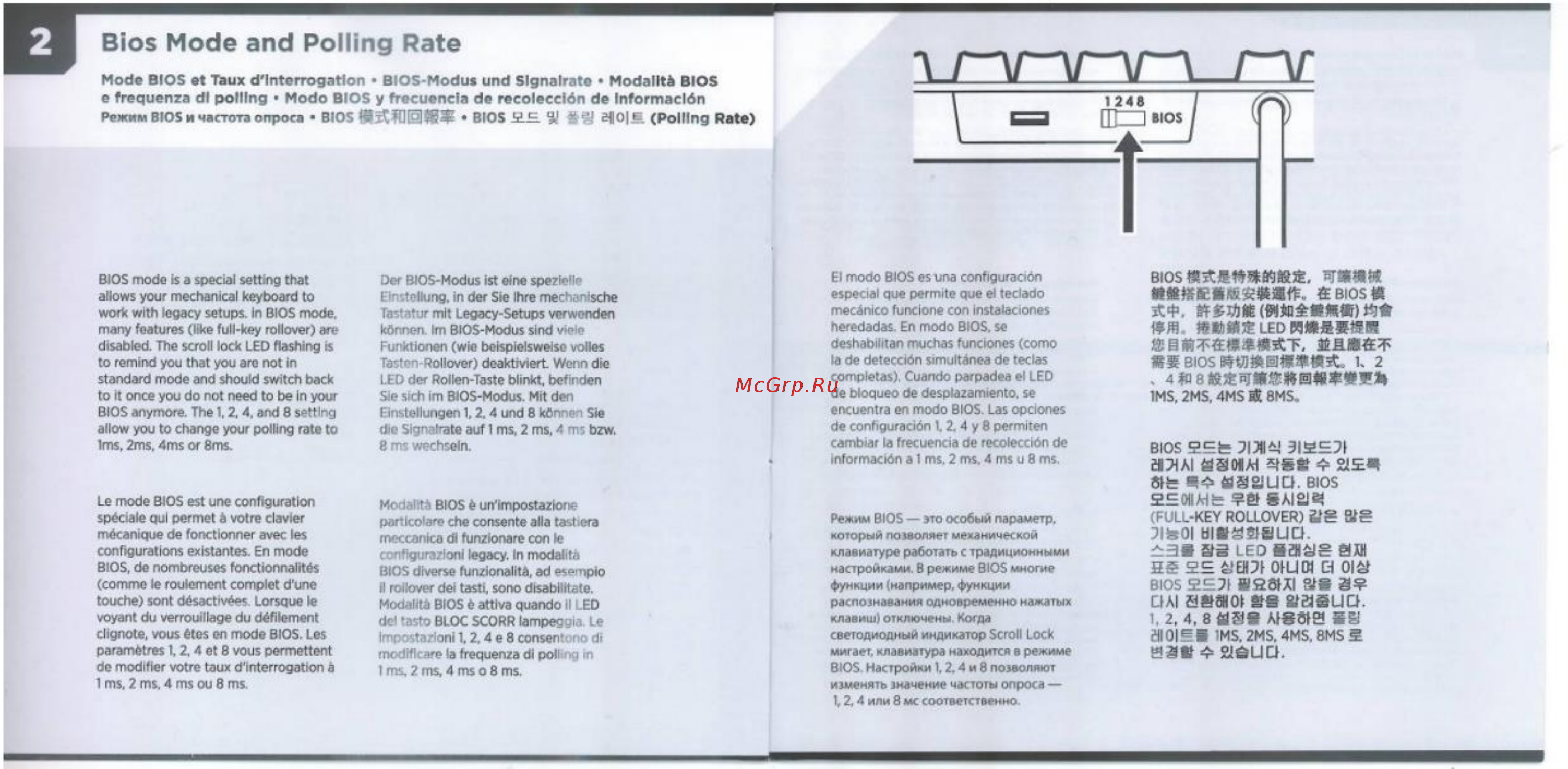 Corsair K70 LUX RGB Silent (CH-9101013-RU) [4/5] Bios mode and polling rate