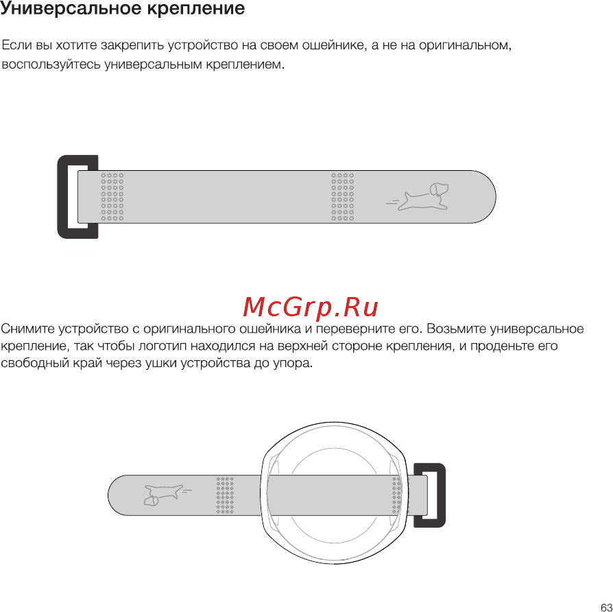 Mishiko GPS / фитнес-трекер для собак, тариф 1 год White [5/16] Универсальное крепление
