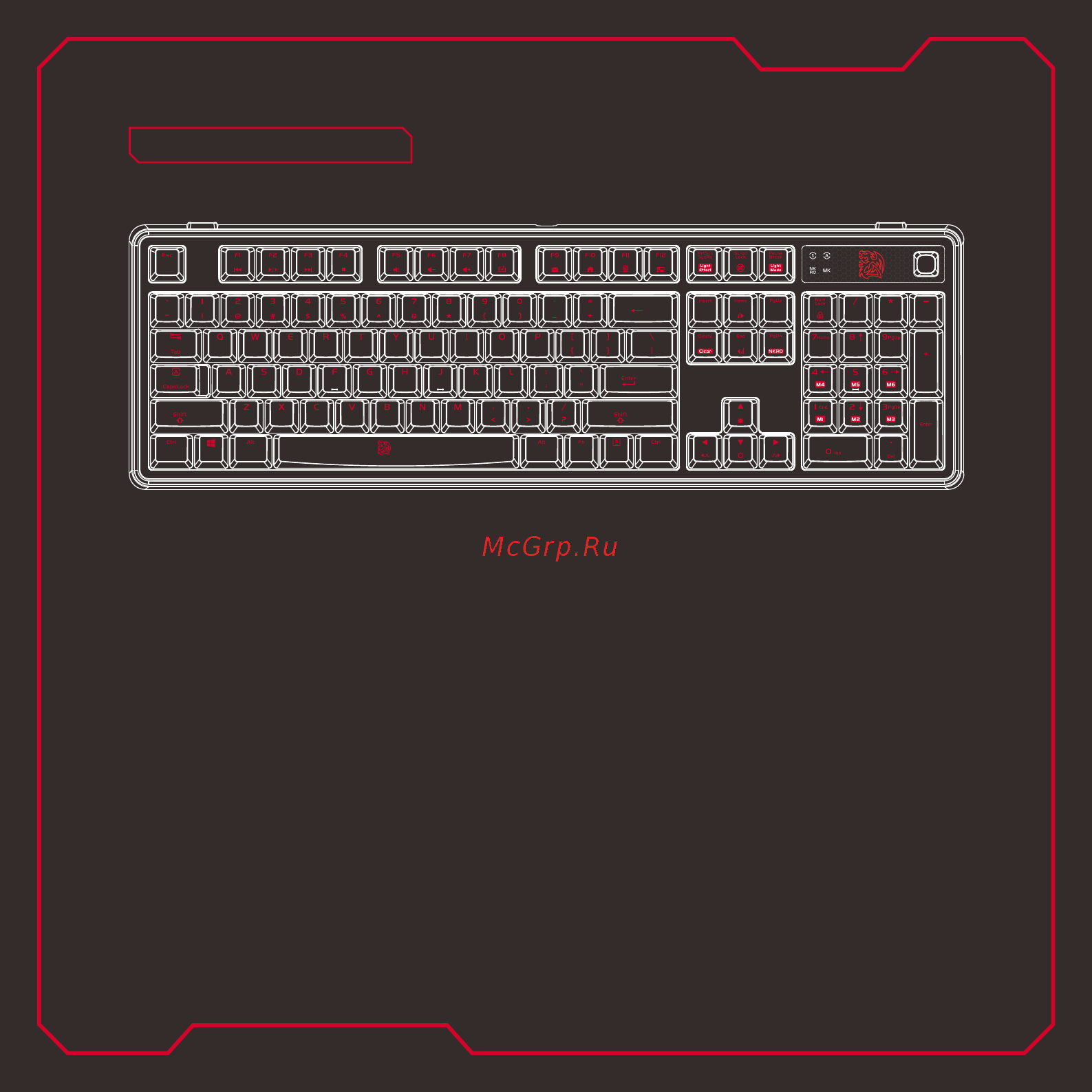 Thermaltake eSPORTS Meka Pro Bl Cherry MX B(KB-MGP-BLBDRU-01) [4/10] Keyboard hotkeys