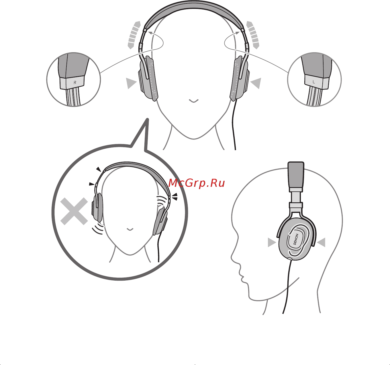 Denon AH-MM400 Brown (AH-MM400 EM) Руководство по эксплуатации онлайн [6/16] 590970