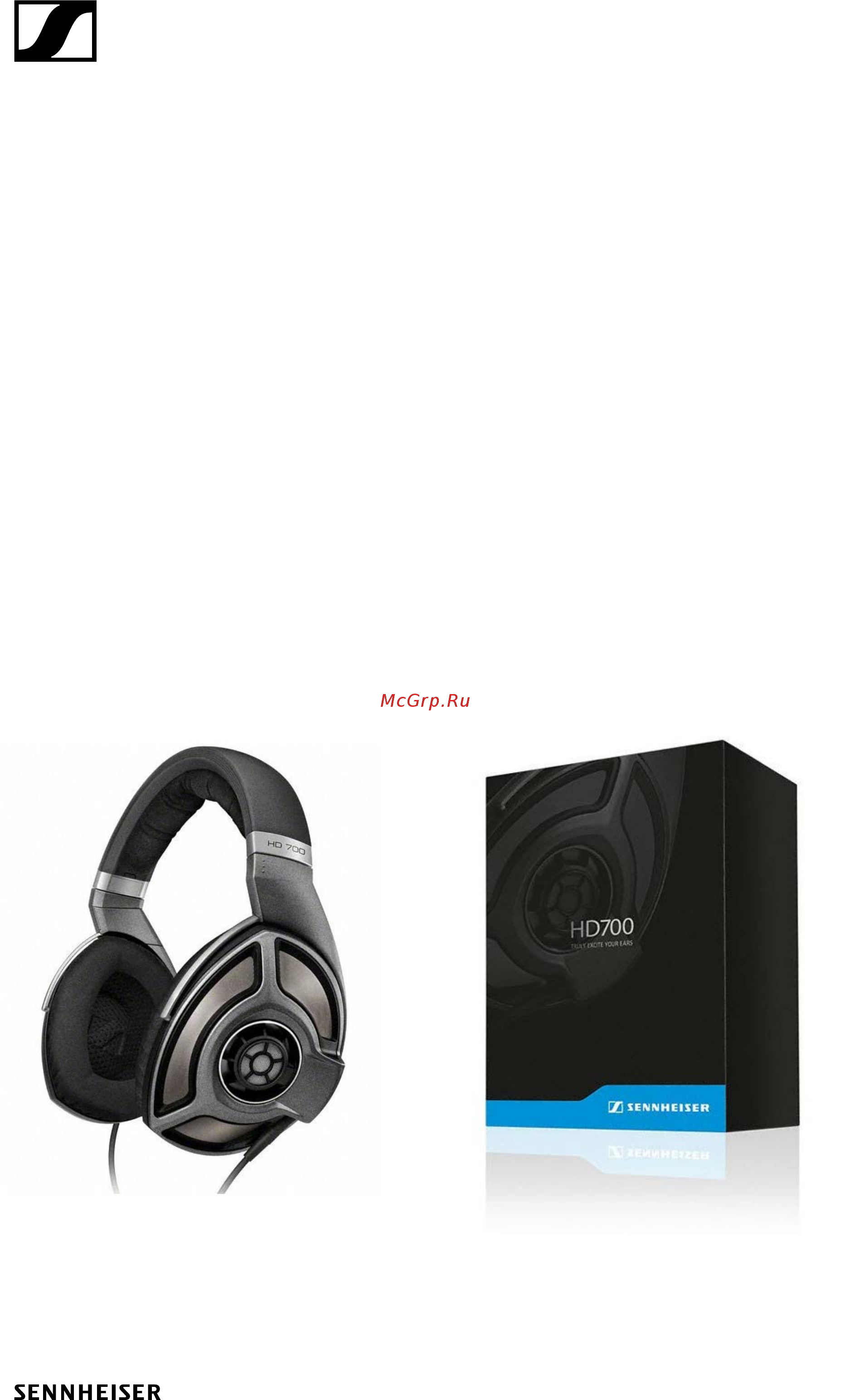 Sennheiser HD 700 Руководство по эксплуатации онлайн [2/2] 439272