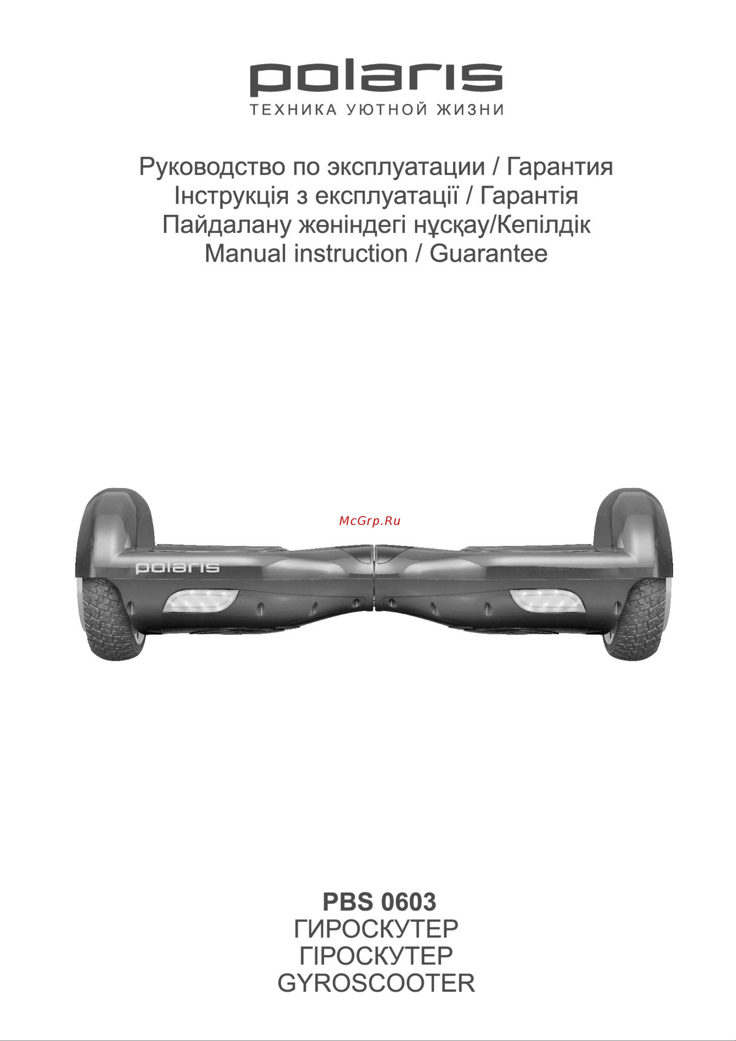 Polaris PBS 0603 Graphite Руководство по эксплуатации онлайн