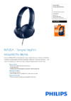 Philips Bass+ SHL3070 Blue Руководство по эксплуатации