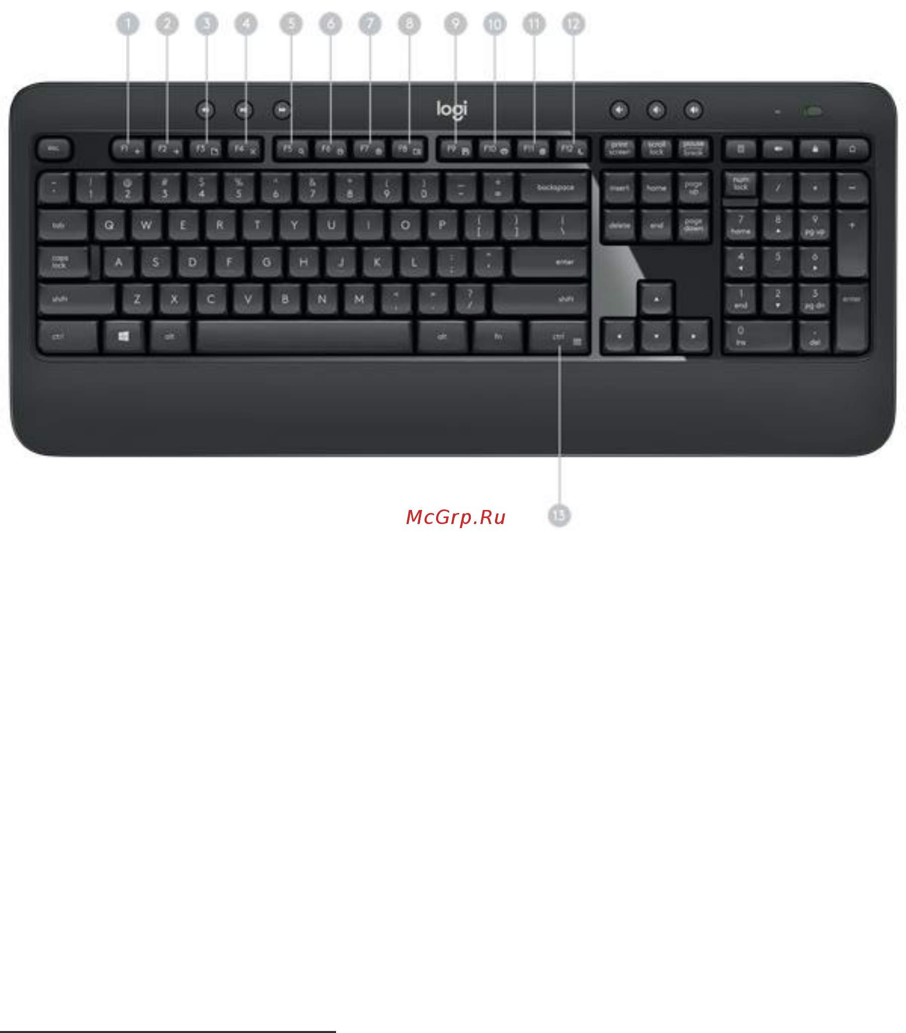 Logitech MK540 ADVANCED Руководство по эксплуатации онлайн [2/3] 784554