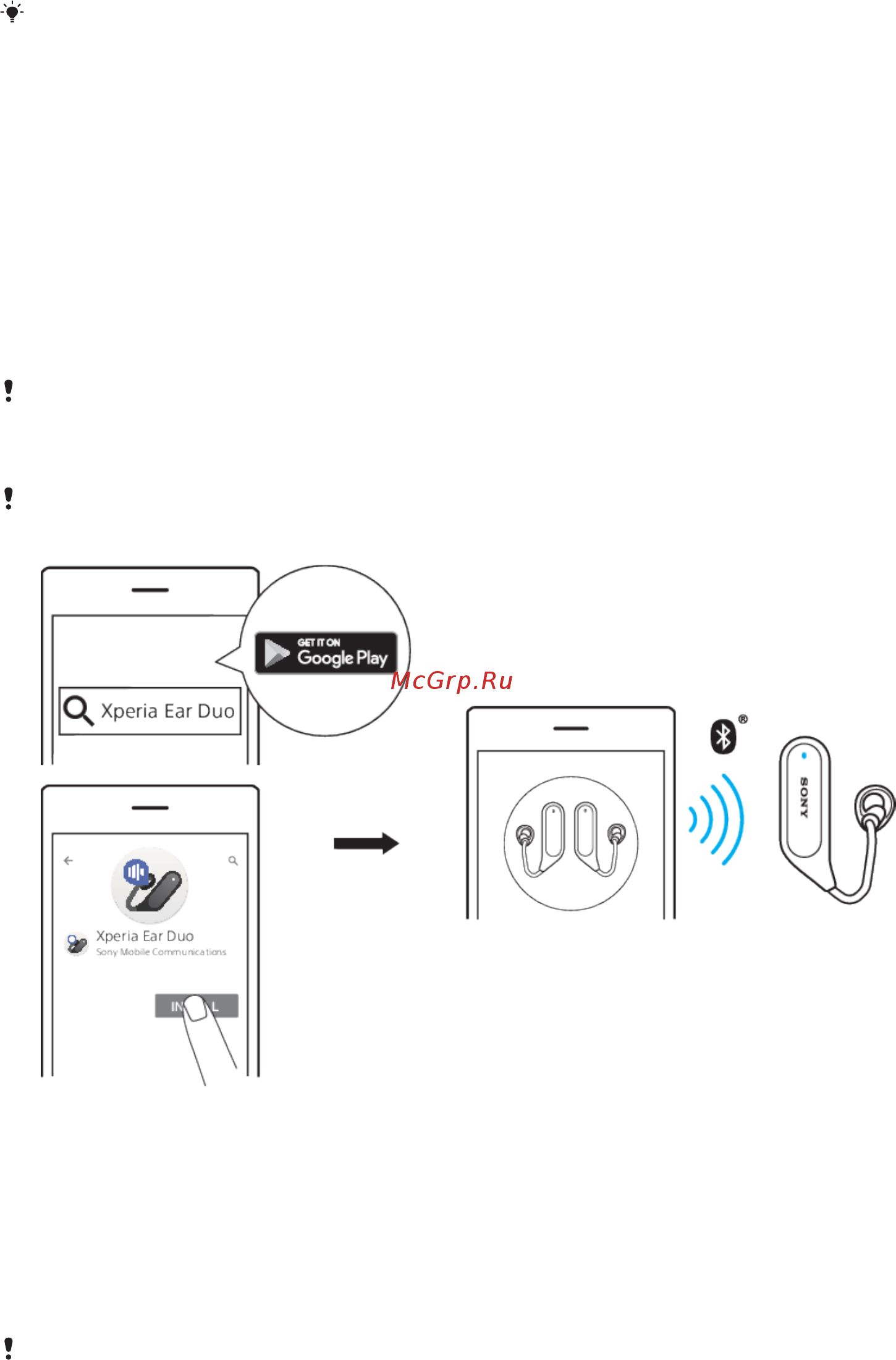 Sony Xperia Ear Duo XEA20 Black [9/25] Сопряжение с устройством android или ios
