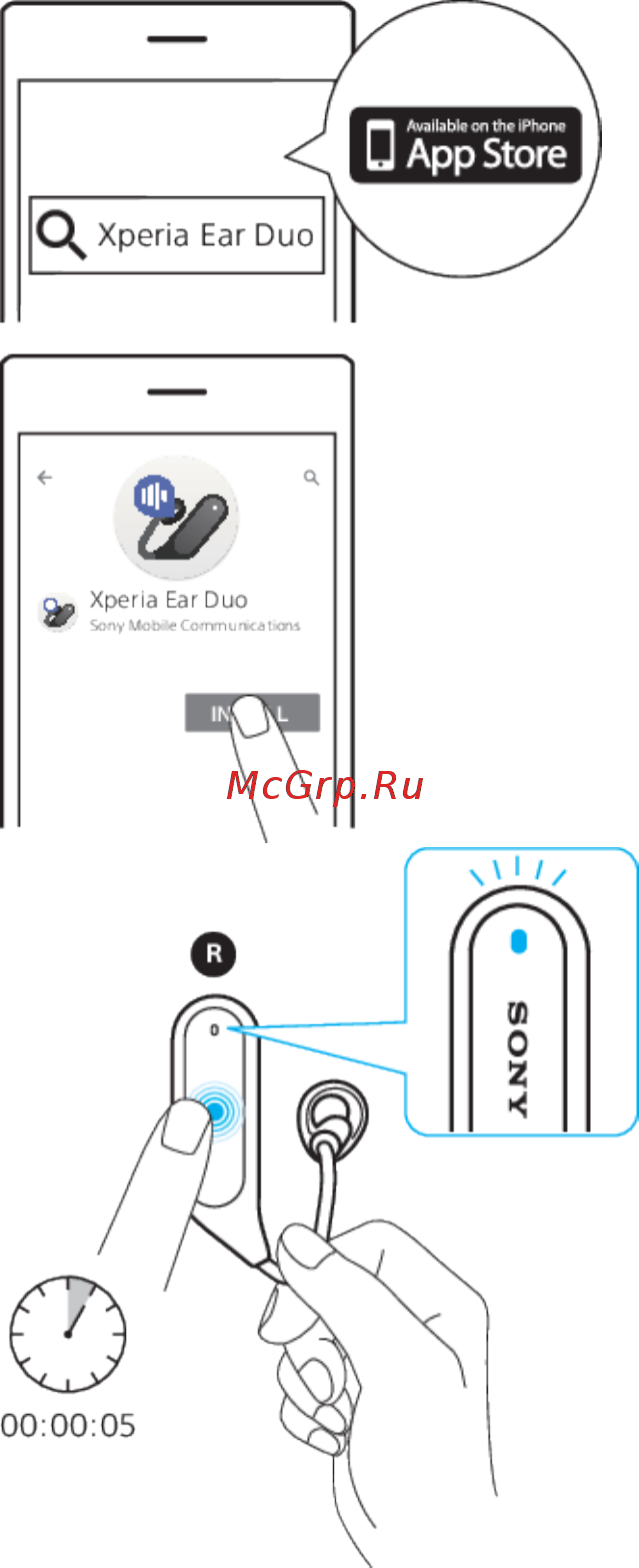 Sony Xperia Ear Duo XEA20 Gold [10/25] Инструкции по ношению