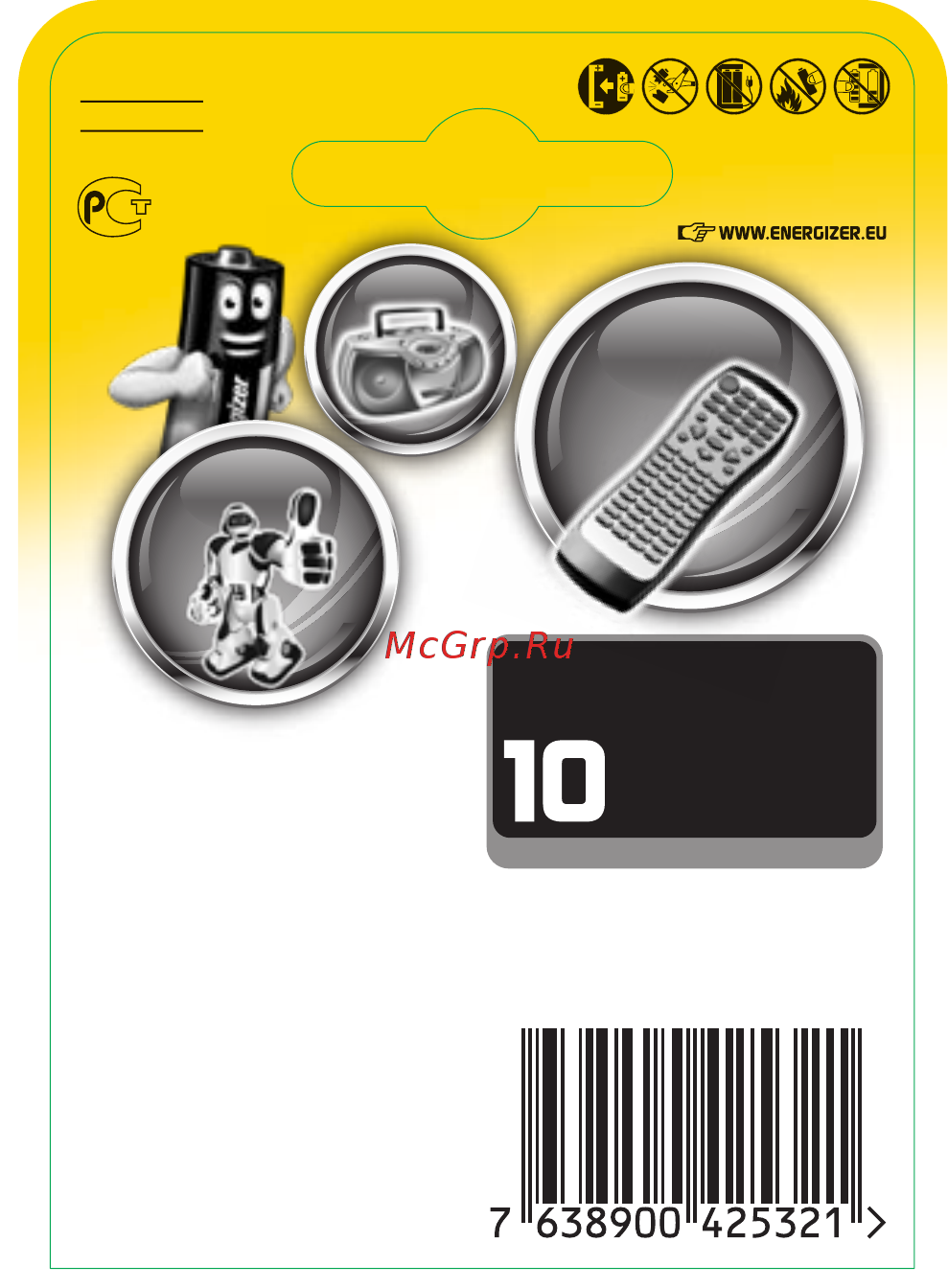 Energizer Industrial AA-LR6 6шт. Руководство по эксплуатации онлайн