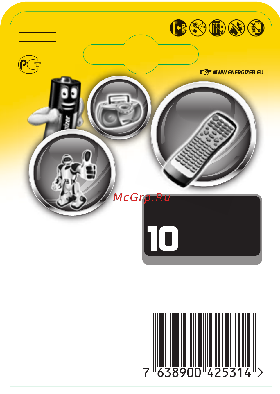 Energizer Industrial AA-LR6, 4 шт. (E301424300) Руководство по эксплуатации онлайн