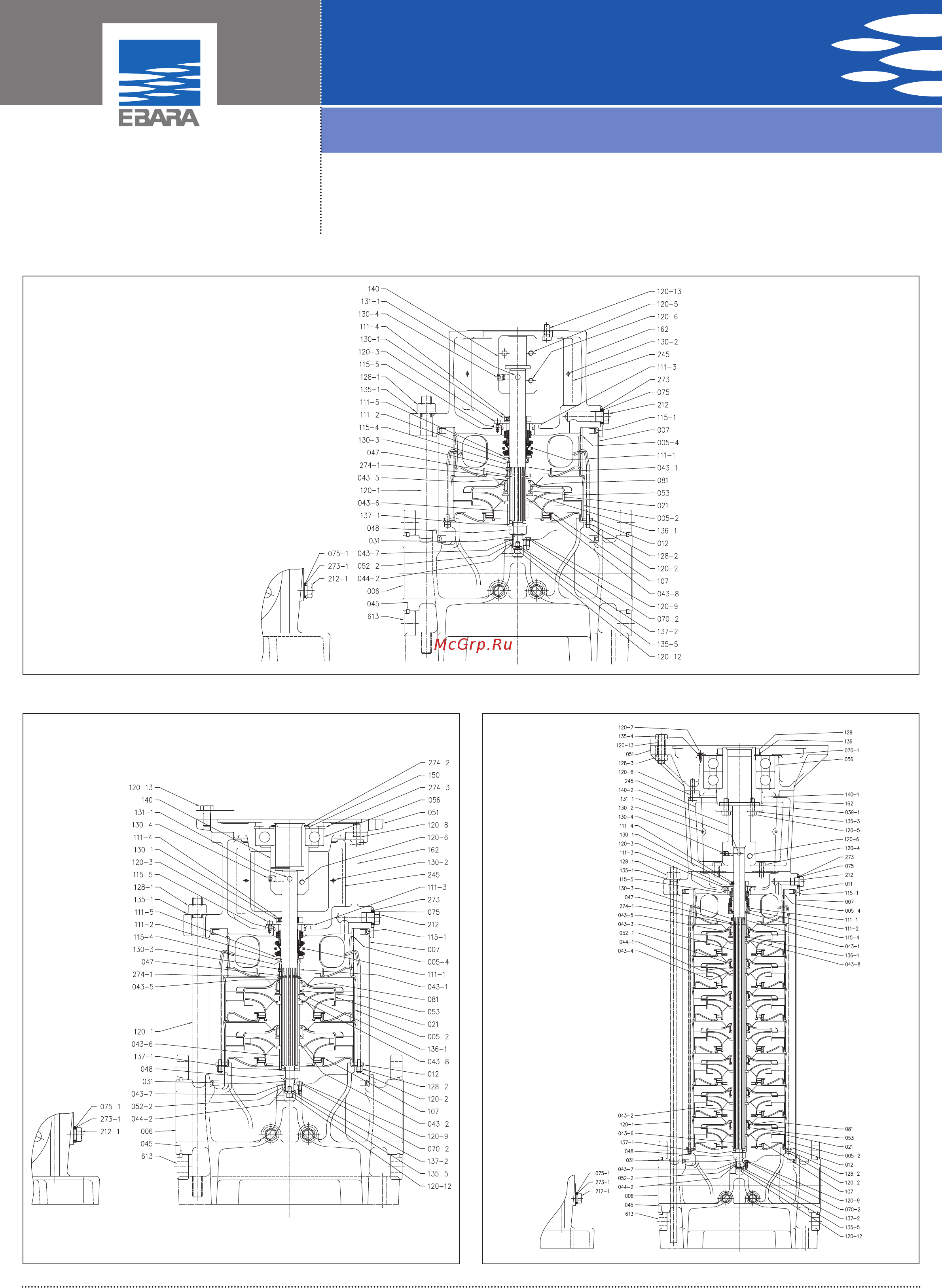 Ebara EVM 32 14-3F5/30 [31/35] Vertical multistage electric pumps