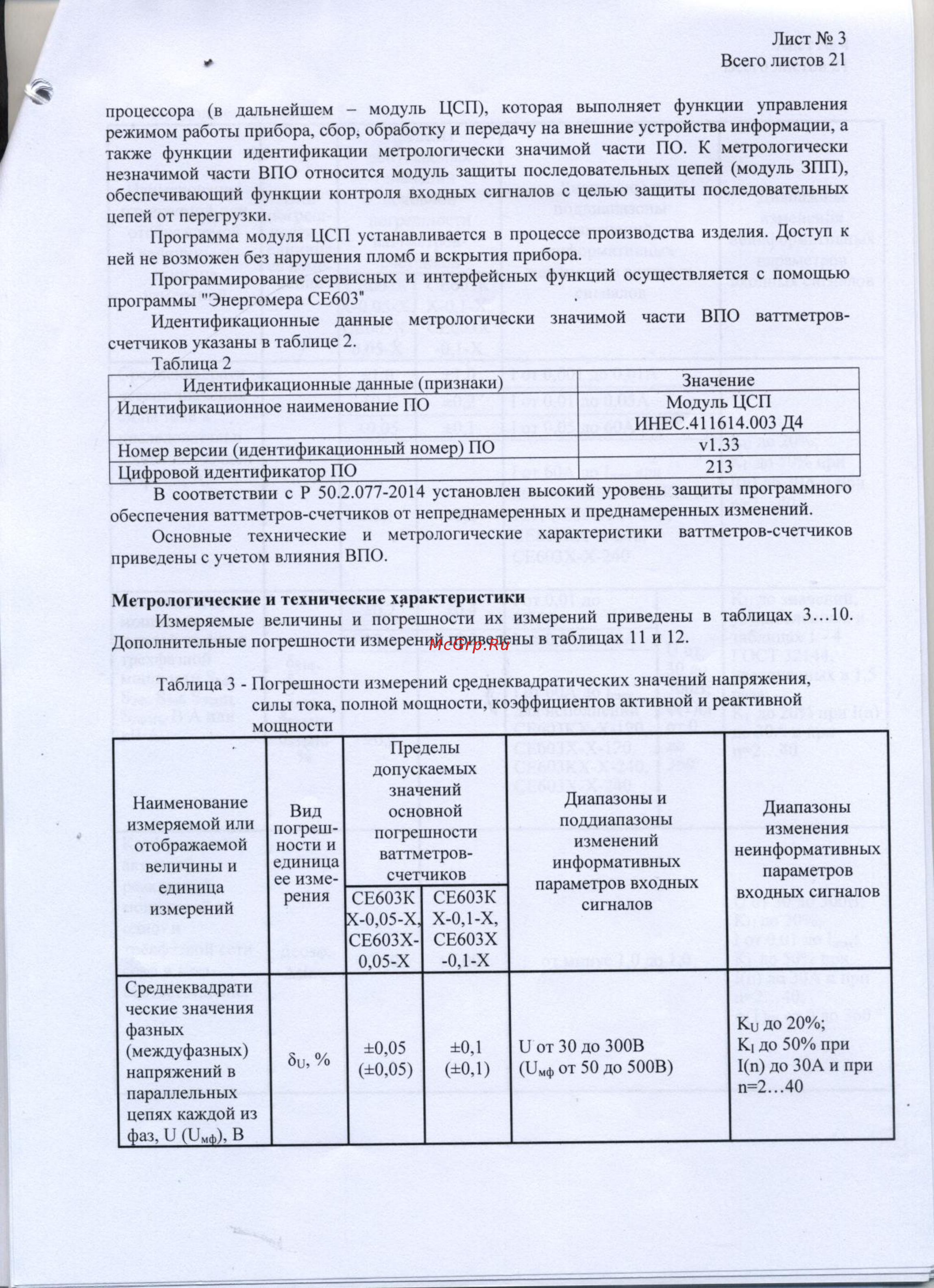 Энергомера СЕ603 Описание типа онлайн [3/22] 440959
