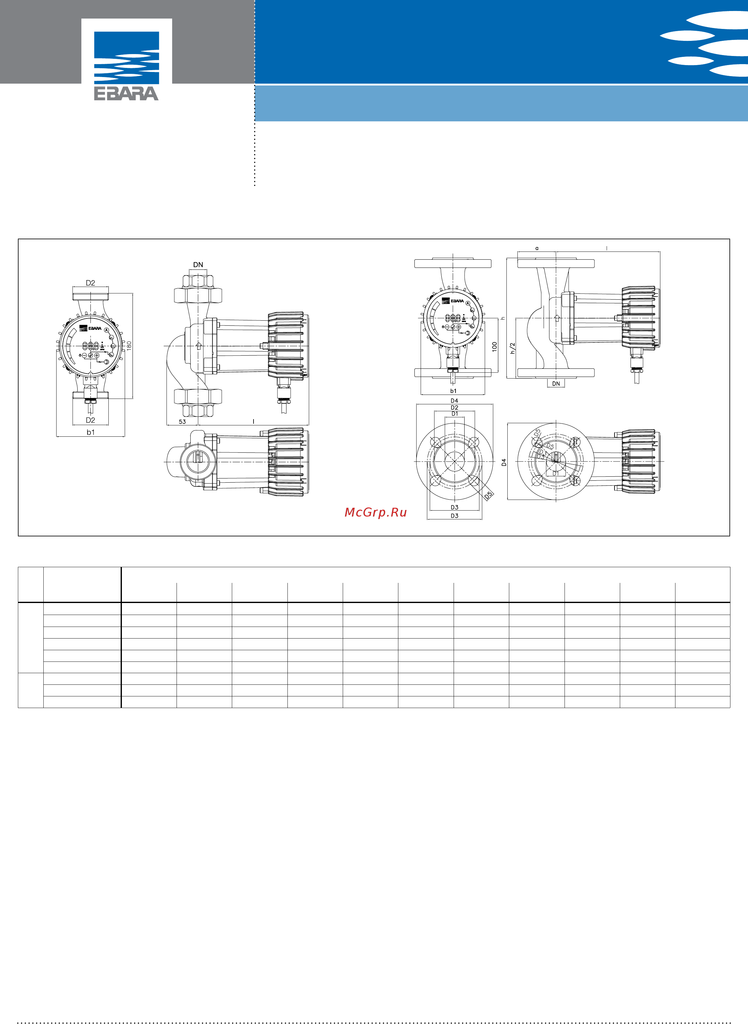 Ebara Ego 80 H [21/32] Насосы с резьбовым соединением фланцевые насосы