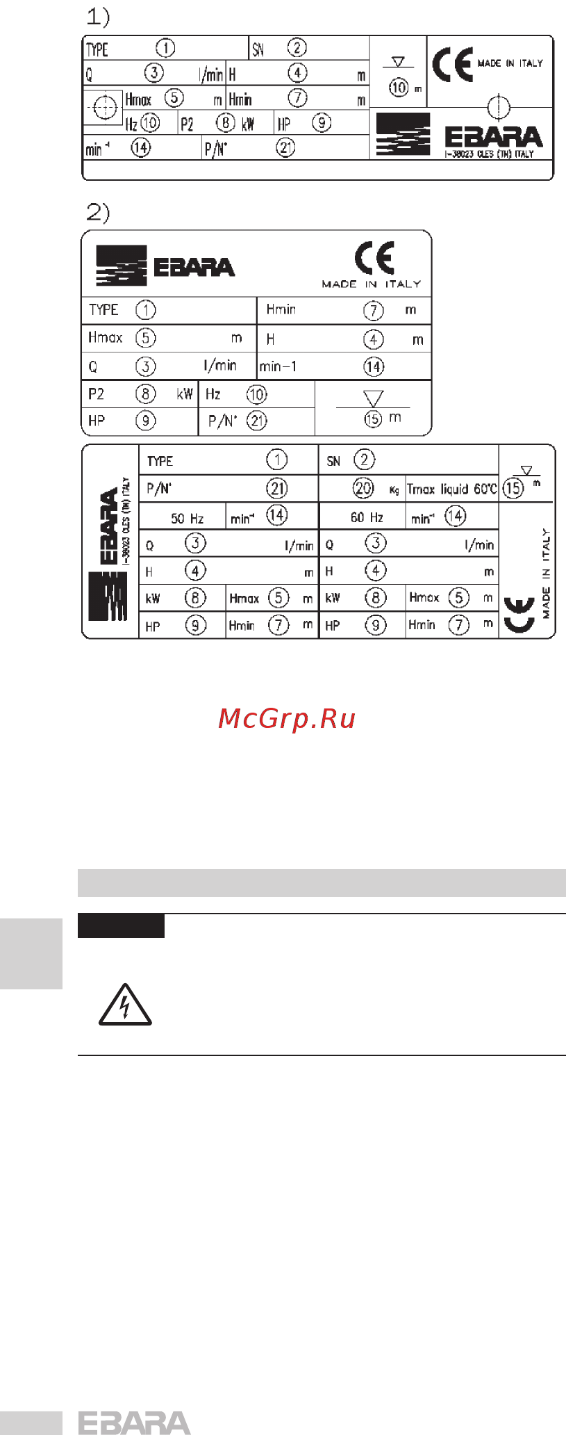 Ebara BHS12240-03 [36/59] Příprava na provoz