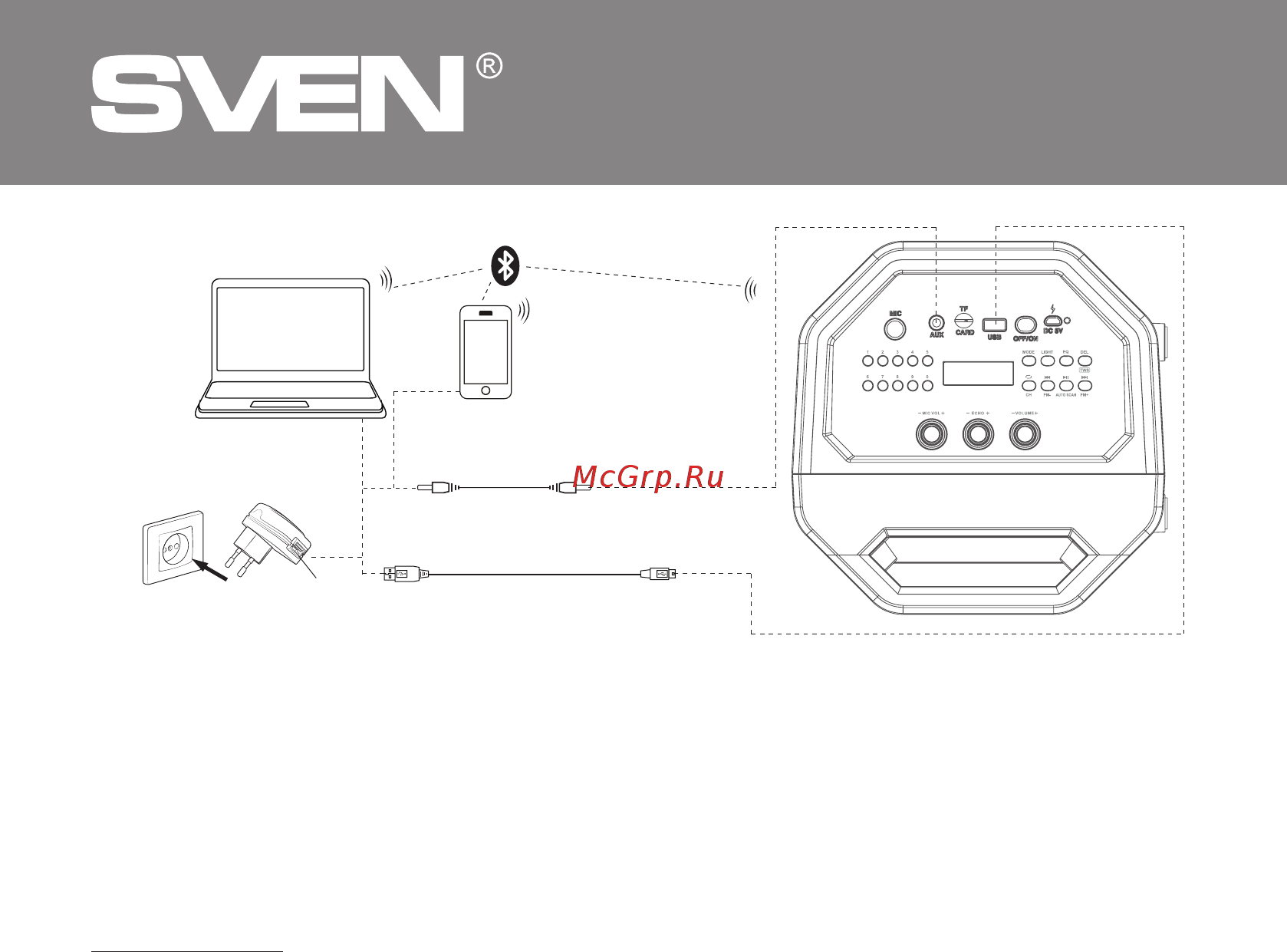 Sven PS-650 [10/16] Портативна акустична система з bluetooth та fm радіо
