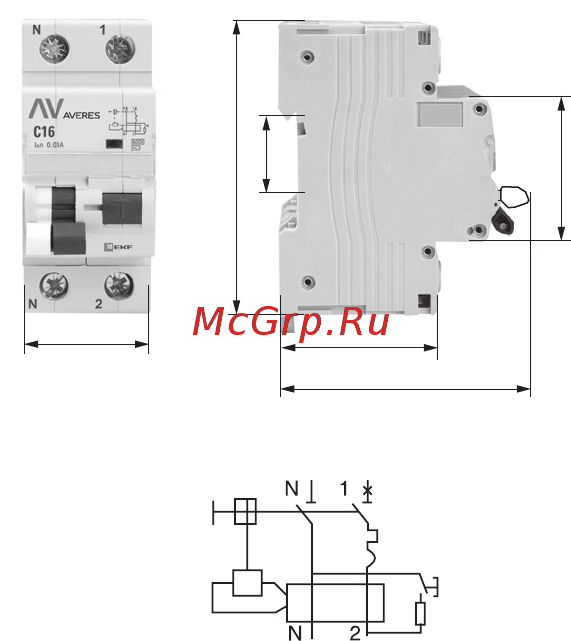 EKF DVA-6 1P+N 4А (D) 30мА (A) 6кА EKF AVERES [5/8] Особенности эксплуатации и монтажа
