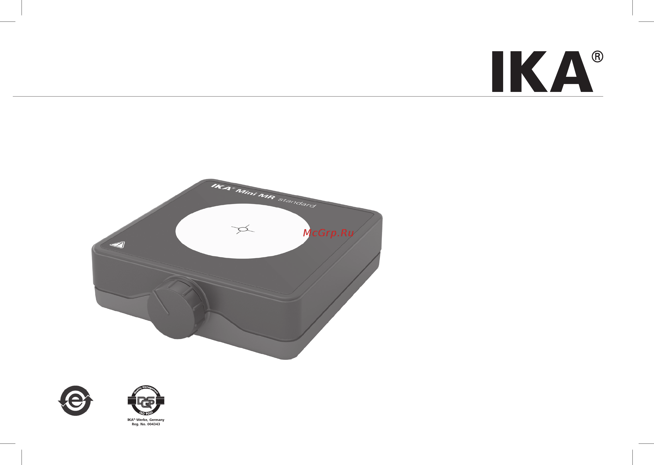IKA Mini MR standard 0025004132 Руководство по эксплуатации онлайн